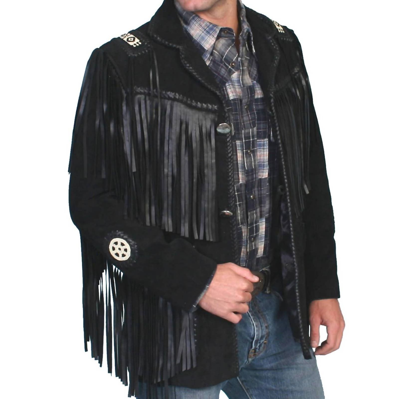Scully Olive Snap Front LeatherJacket