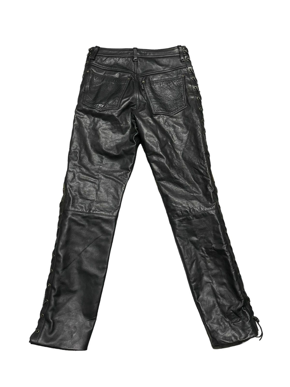 Japanese Brand Bondage Leather Pant Saint Laurent Style Size US 32 / EU 48 - 3 Thumbnail