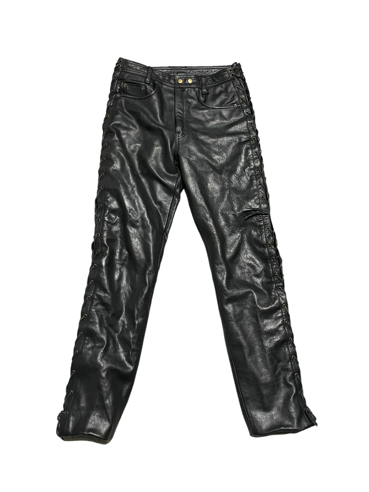 Japanese Brand Bondage Leather Pant Saint Laurent Style Size US 32 / EU 48 - 1 Thumbnail