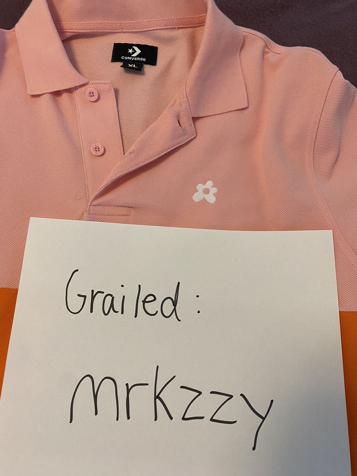 Golf Wang x Converse 2018 pink & orange polo - XL