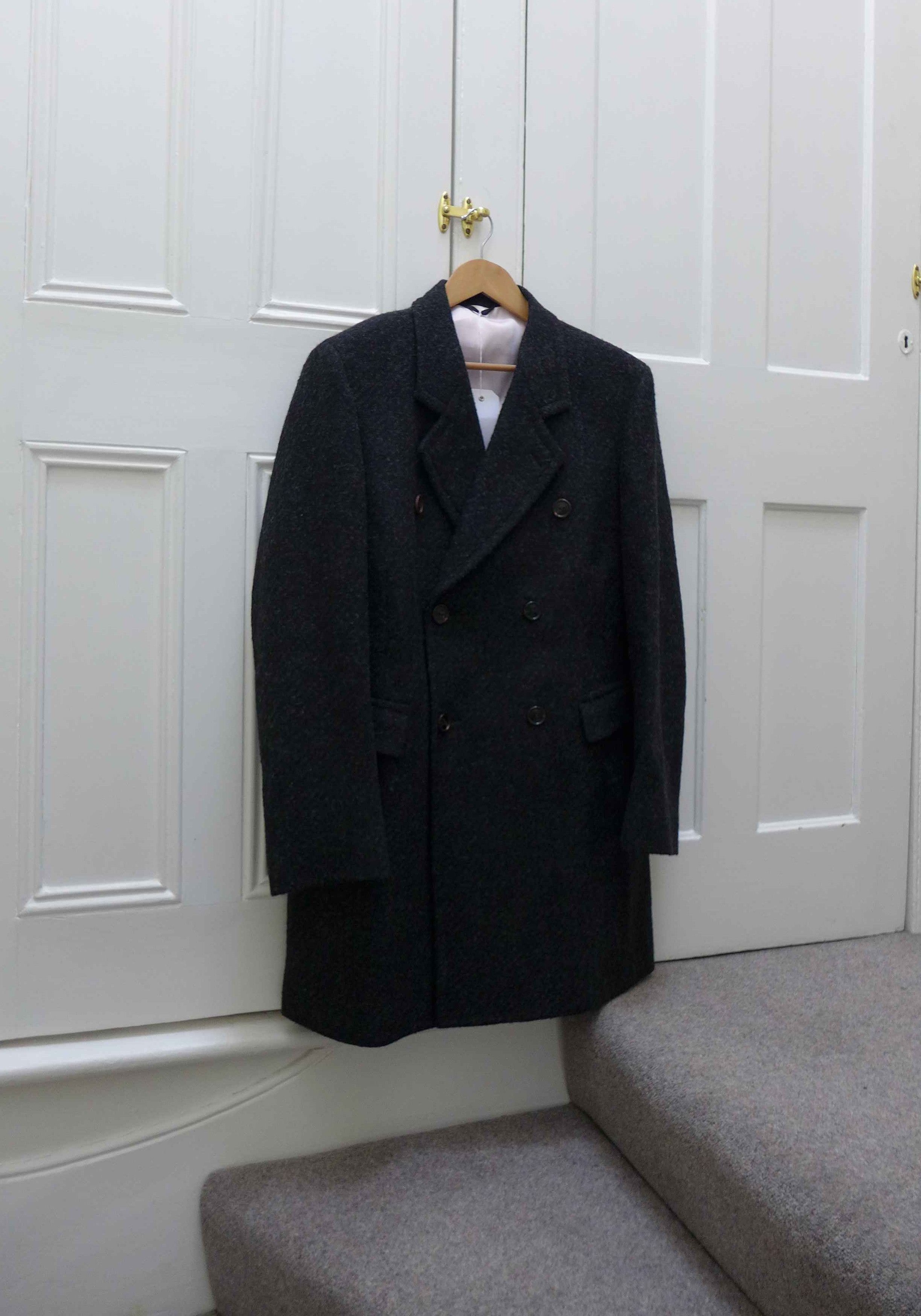 Our Legacy Our Legacy Double Breasted Overcoat - Dark Grey Wool Size US L / EU 52-54 / 3 - 1 Thumbnail