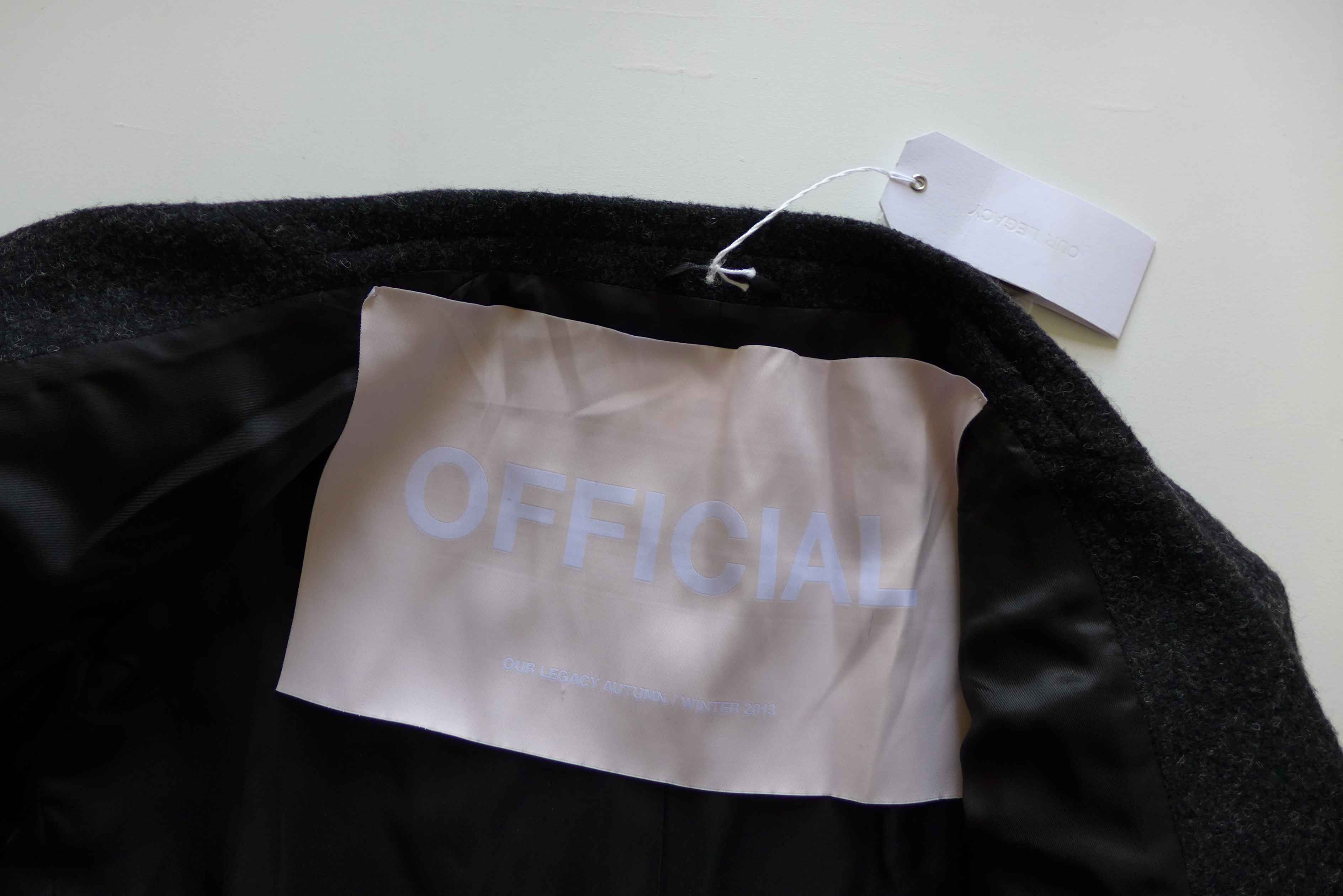 Our Legacy Our Legacy Double Breasted Overcoat - Dark Grey Wool Size US L / EU 52-54 / 3 - 6 Thumbnail