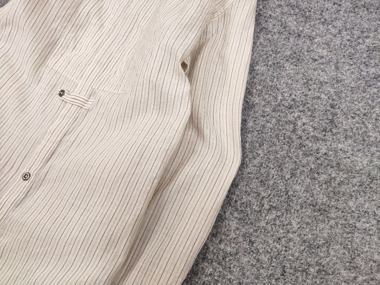 Messagerie Mesagerie Design Cotton Striped beige button Men's Shirt Size US S / EU 44-46 / 1 - 5 Thumbnail
