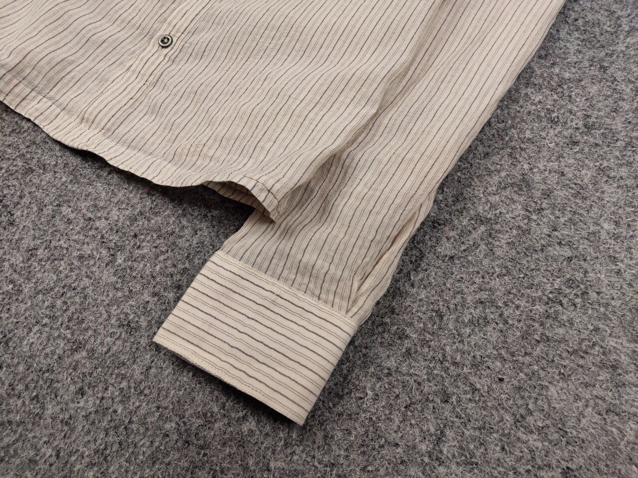 Messagerie Mesagerie Design Cotton Striped beige button Men's Shirt Size US S / EU 44-46 / 1 - 6 Thumbnail