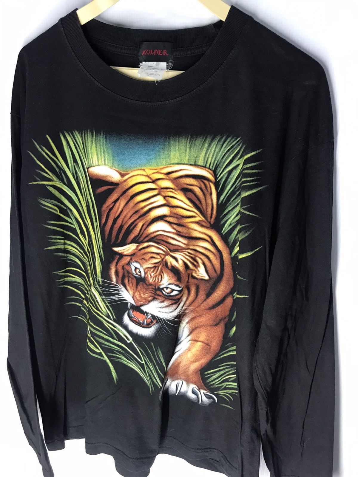 Japanese Brand Tiger overprint long sleeve by zolder Size US L / EU 52-54 / 3 - 3 Thumbnail