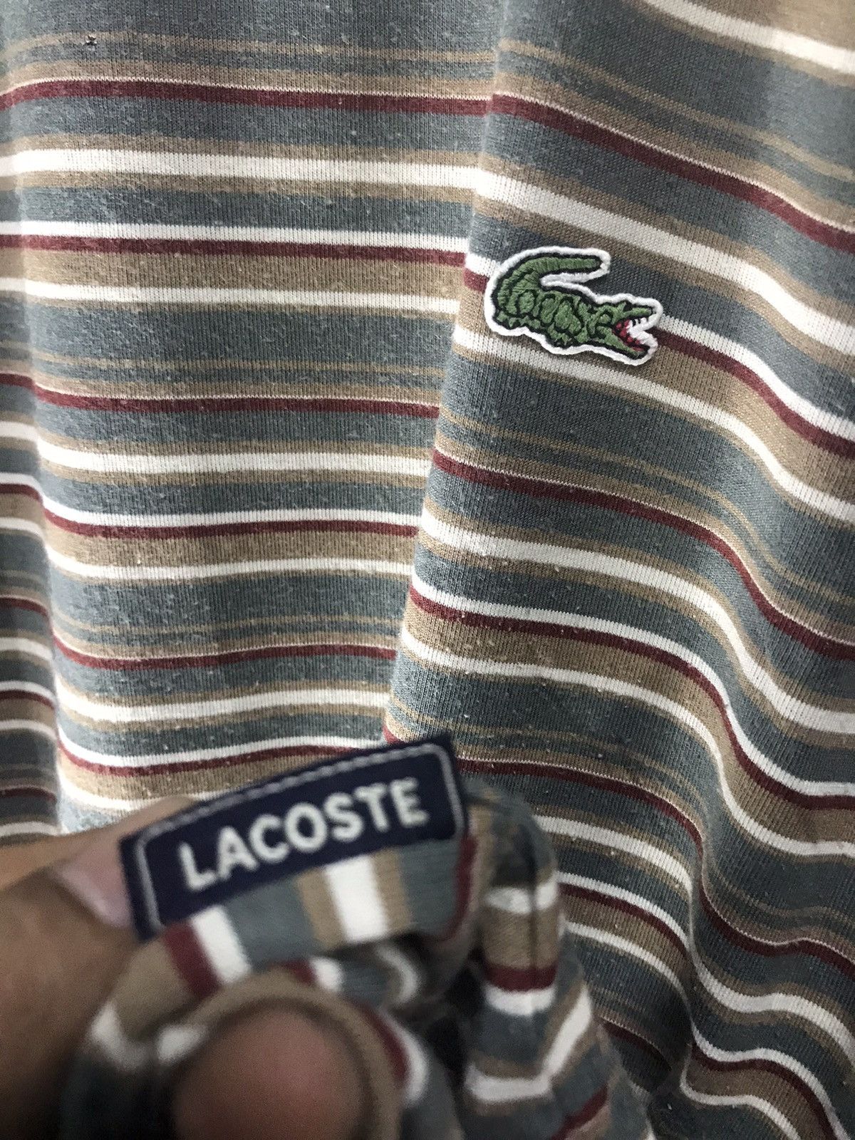 Designer × Lacoste Lacoste sport small logo stripe tee Size US XL / EU 56 / 4 - 5 Thumbnail