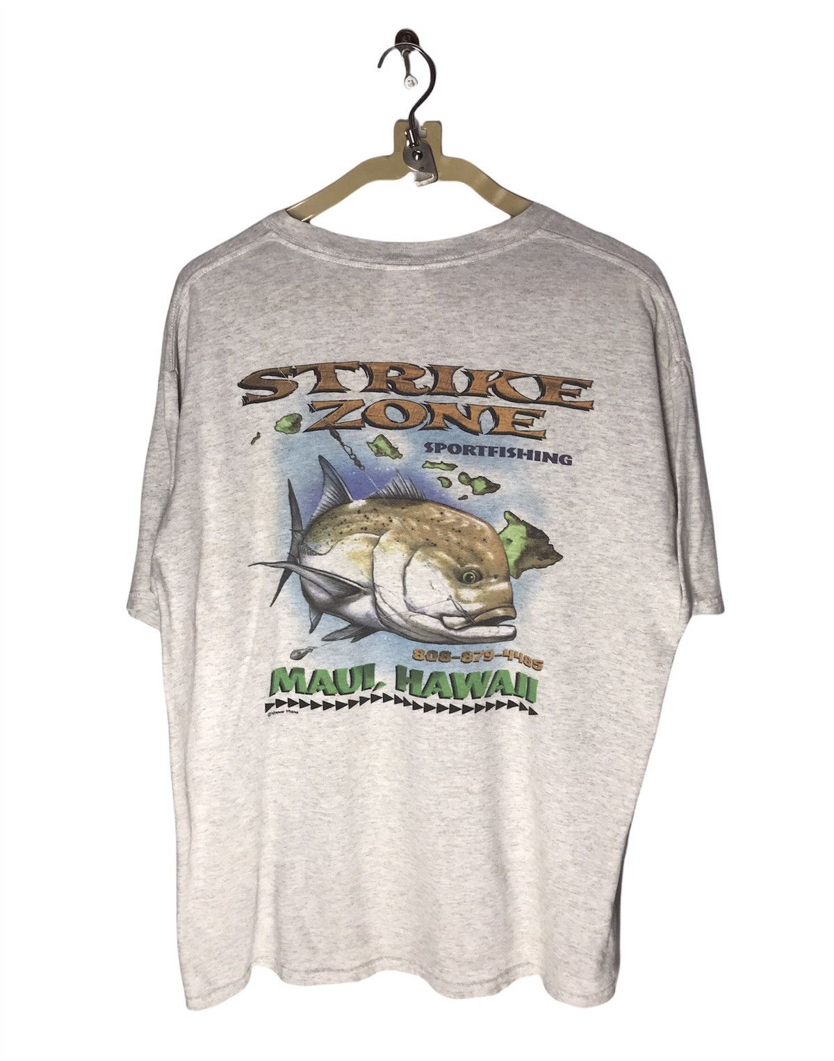 Anvil × Vintage Vintage Strike zone sport fishing hawaii single pocket tee Size US L / EU 52-54 / 3 - 2 Thumbnail