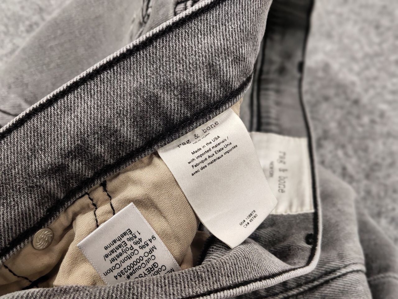 Rag & Bone Rag and Bone USA modele Gray Men's Fit 2 Slim Denim Jeans Size US 34 / EU 50 - 20 Thumbnail