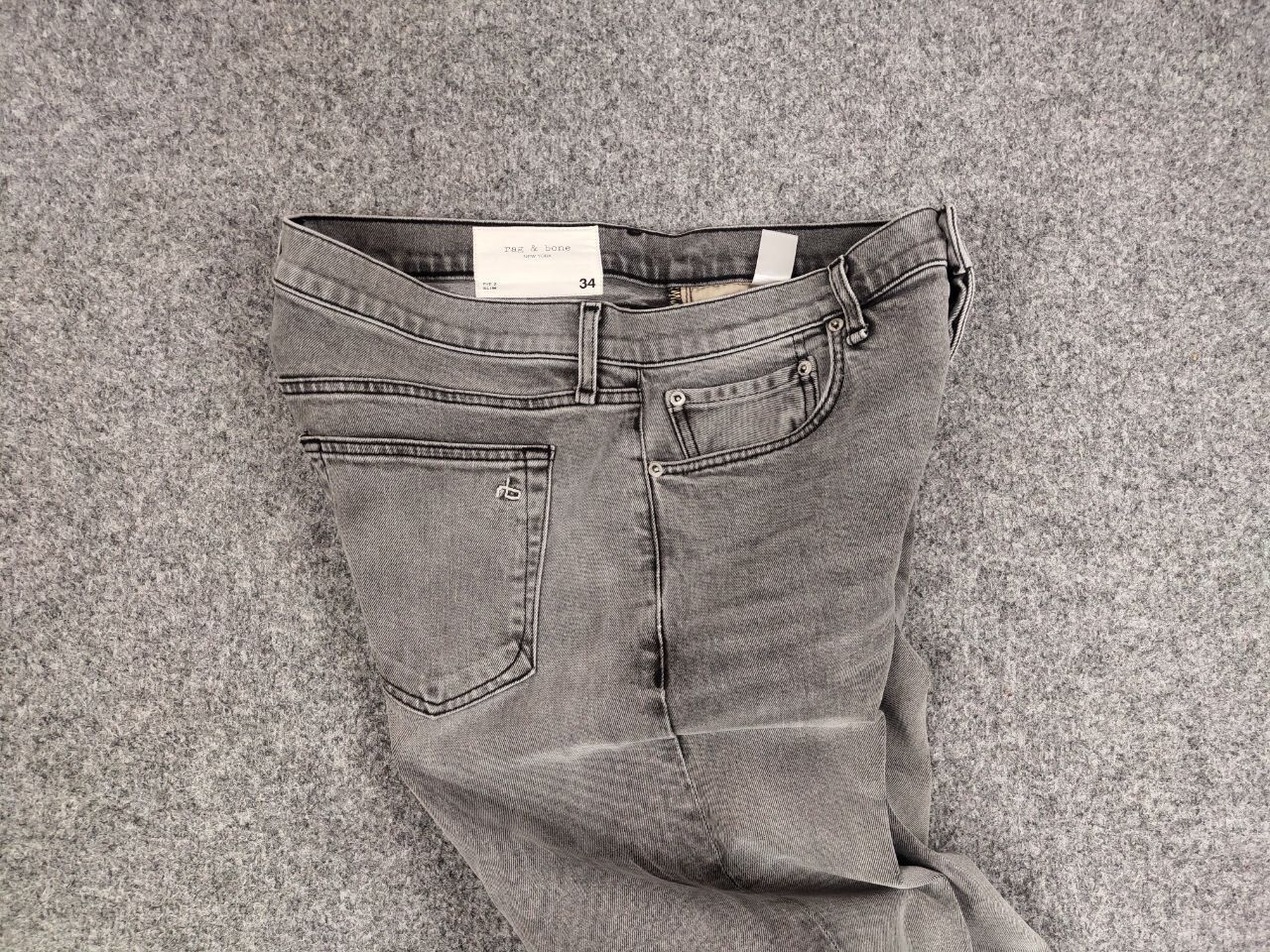 Rag & Bone Rag and Bone USA modele Gray Men's Fit 2 Slim Denim Jeans Size US 34 / EU 50 - 16 Thumbnail