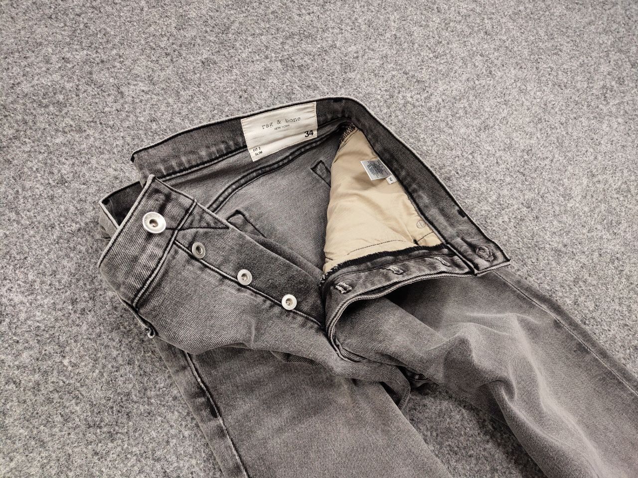 Rag & Bone Rag and Bone USA modele Gray Men's Fit 2 Slim Denim Jeans Size US 34 / EU 50 - 11 Thumbnail