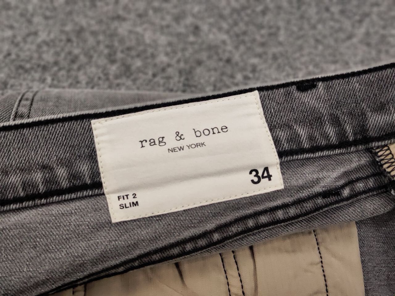 Rag & Bone Rag and Bone USA modele Gray Men's Fit 2 Slim Denim Jeans Size US 34 / EU 50 - 18 Thumbnail