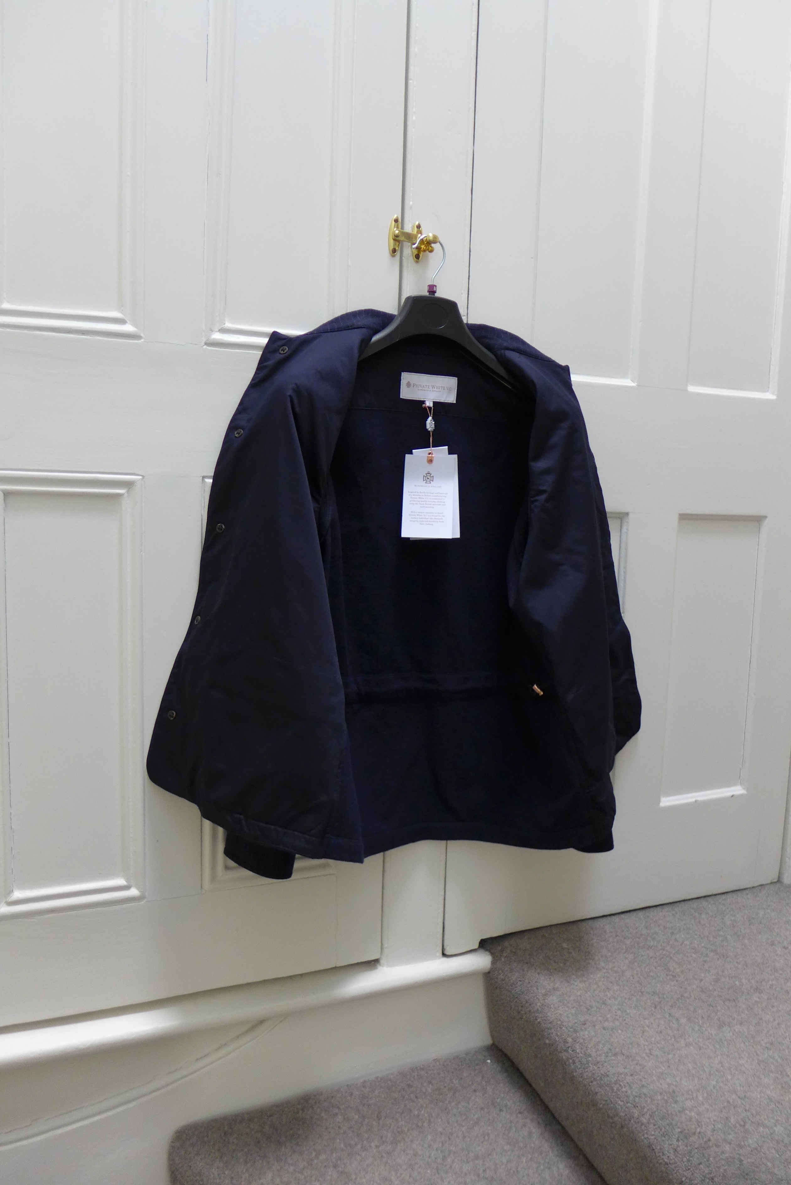 Private White V.C. Private White Waisted Wool Shacket - Navy / Navy Pinstripe Size US M / EU 48-50 / 2 - 15 Thumbnail