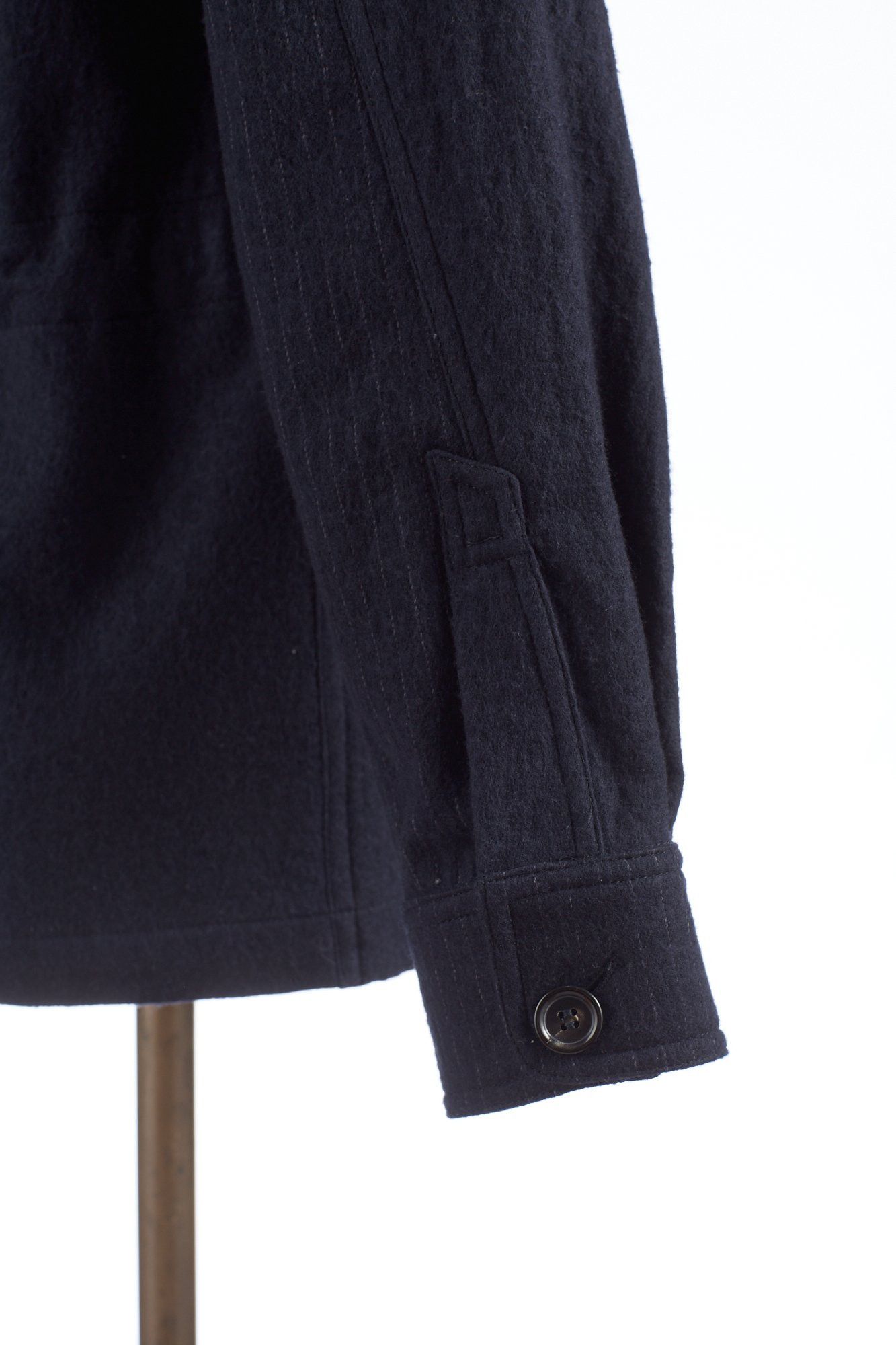 Private White V.C. Private White Waisted Wool Shacket - Navy / Navy Pinstripe Size US M / EU 48-50 / 2 - 6 Thumbnail