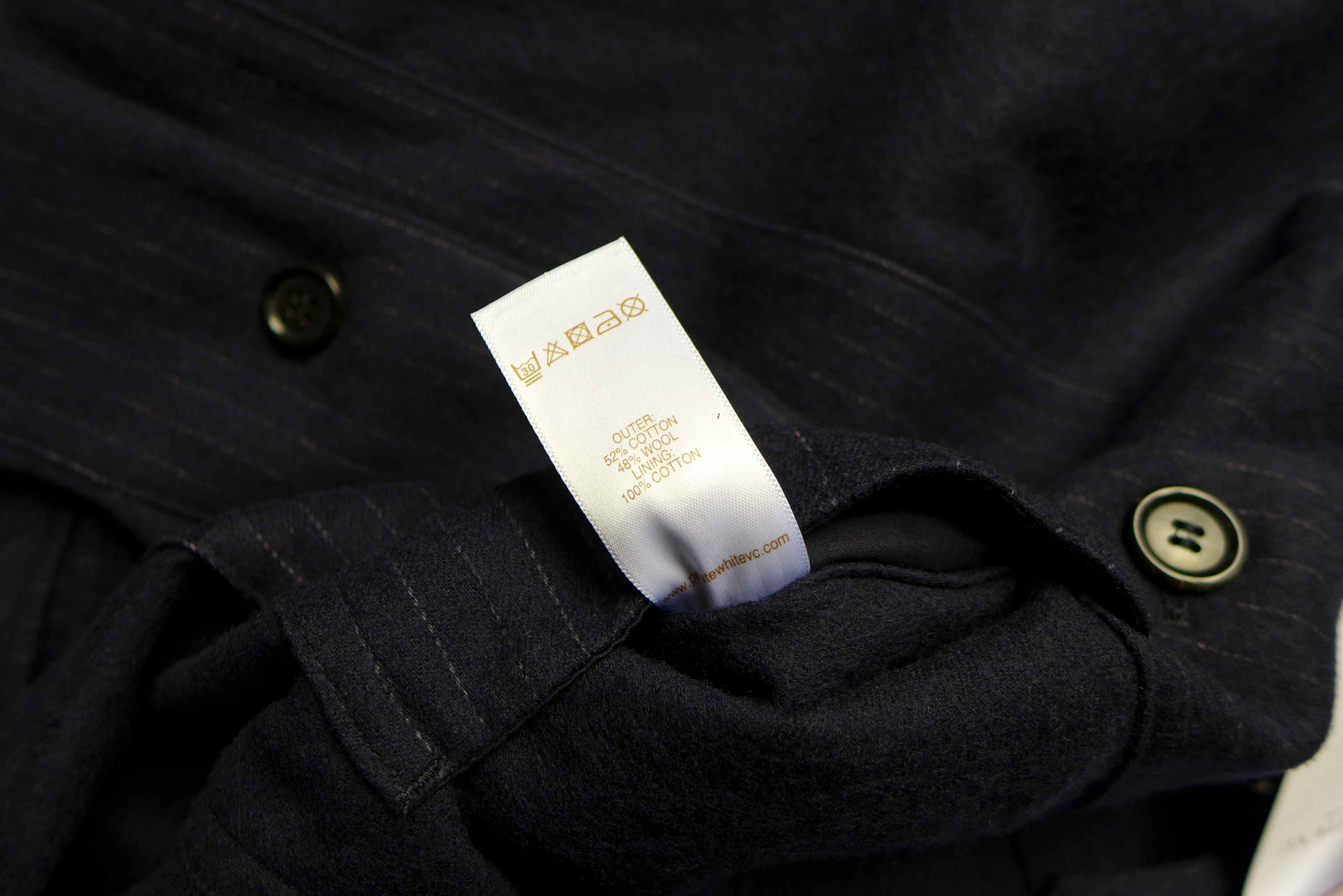 Private White V.C. Private White Waisted Wool Shacket - Navy / Navy Pinstripe Size US M / EU 48-50 / 2 - 21 Thumbnail