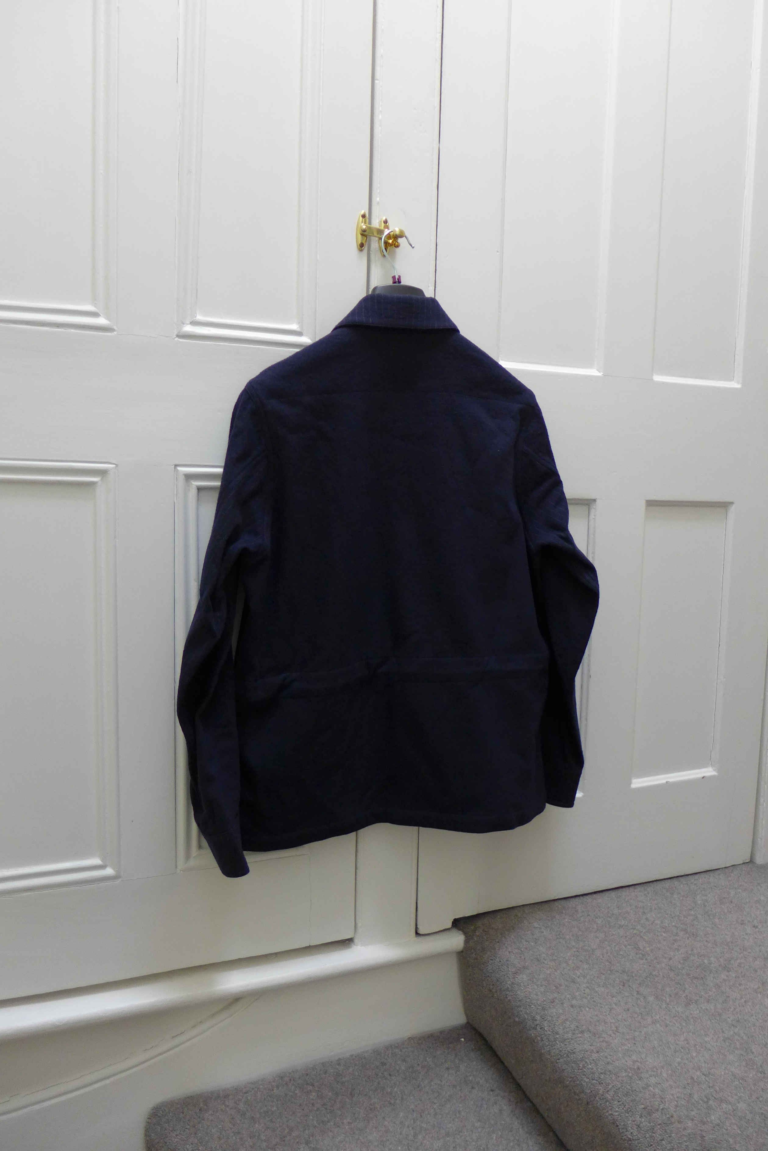 Private White V.C. Private White Waisted Wool Shacket - Navy / Navy Pinstripe Size US M / EU 48-50 / 2 - 14 Thumbnail