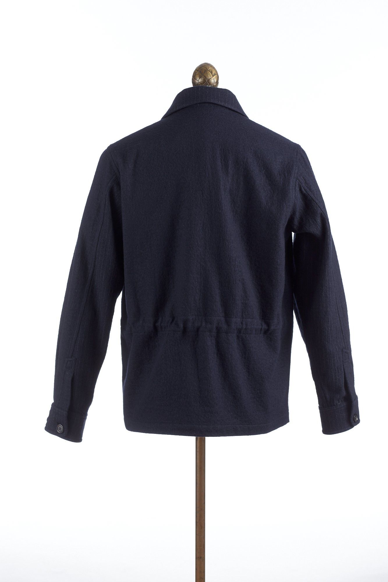 Private White V.C. Private White Waisted Wool Shacket - Navy / Navy Pinstripe Size US M / EU 48-50 / 2 - 2 Thumbnail