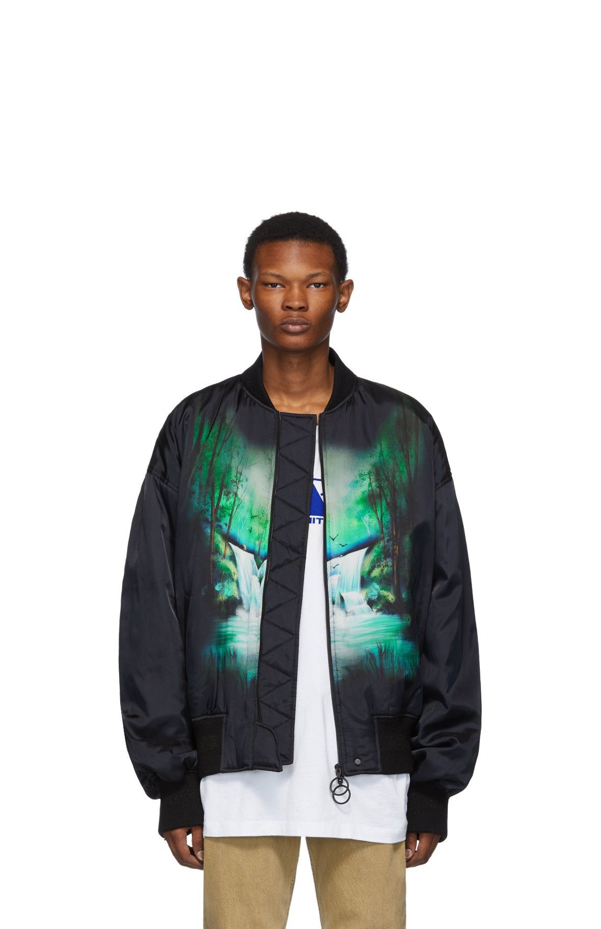 Off-White Off-White Black Waterfall Bomber Jacket Size US S / EU 44-46 / 1 - 2 Thumbnail
