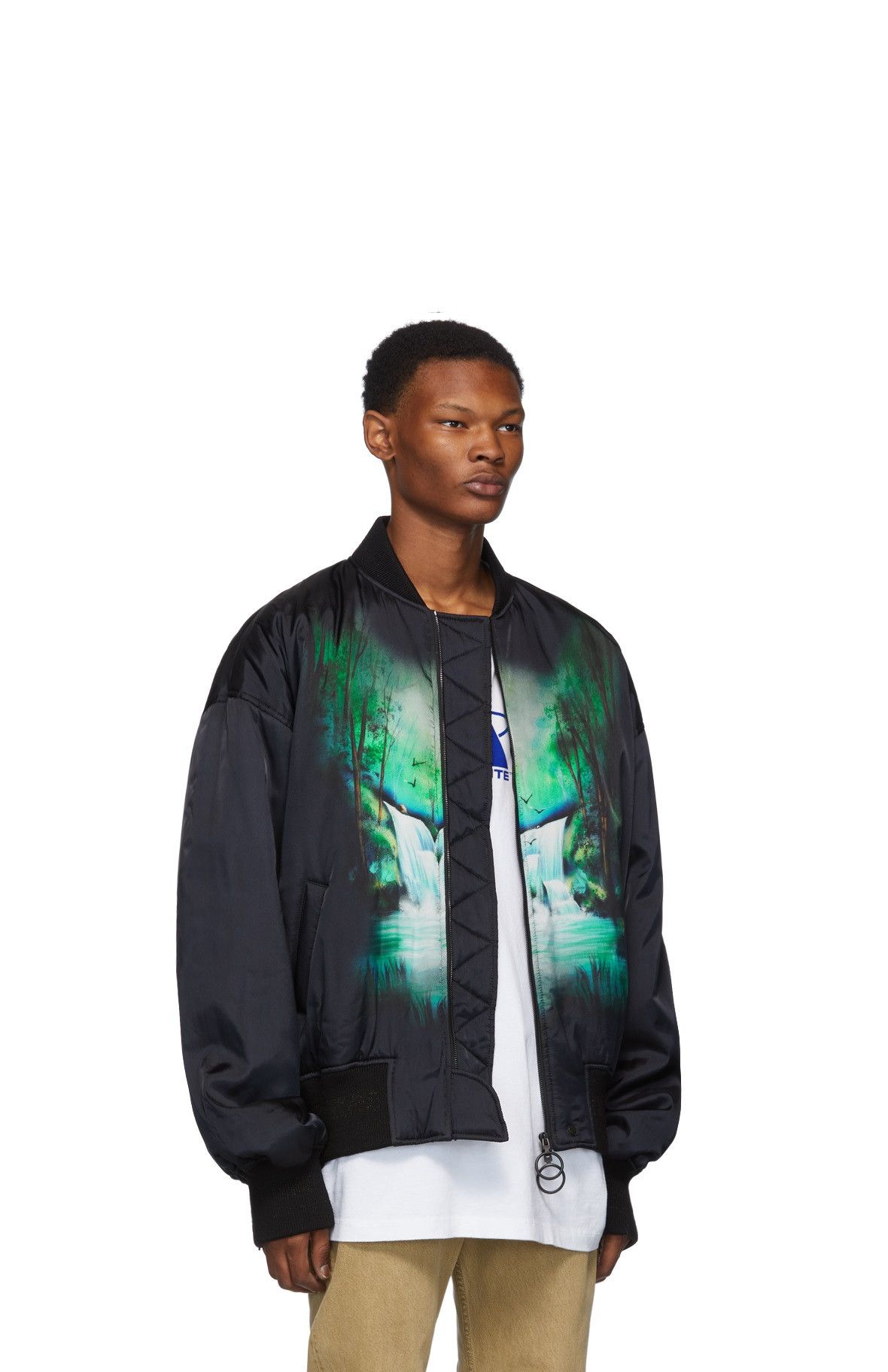 Off-White Off-White Black Waterfall Bomber Jacket Size US S / EU 44-46 / 1 - 3 Thumbnail