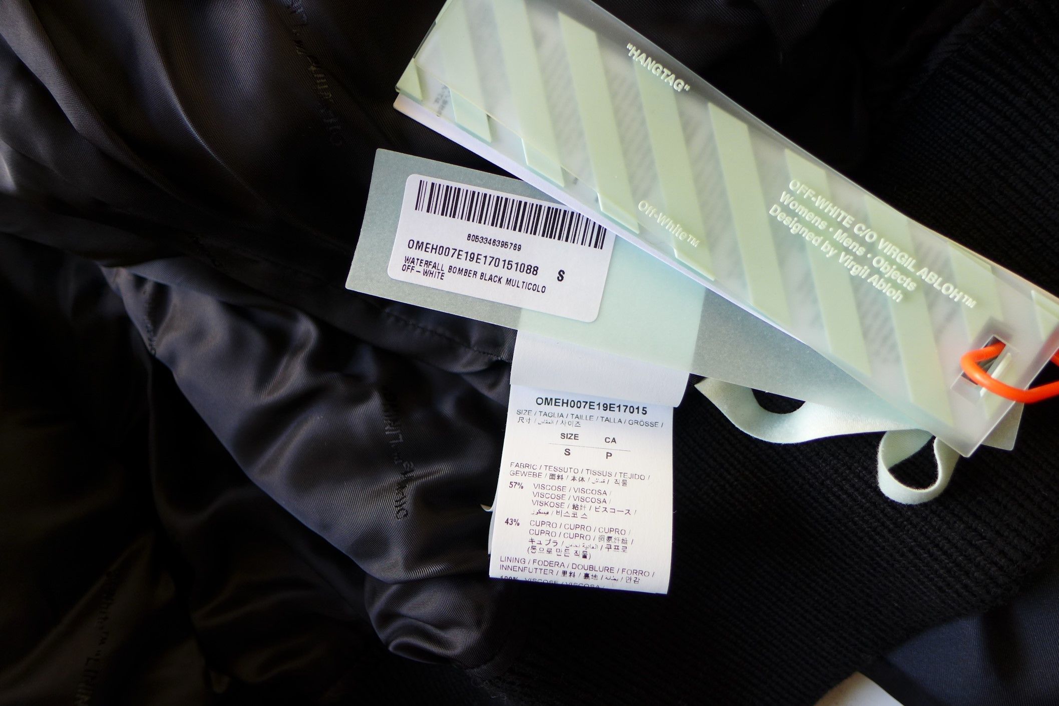 Off-White Off-White Black Waterfall Bomber Jacket Size US S / EU 44-46 / 1 - 18 Thumbnail