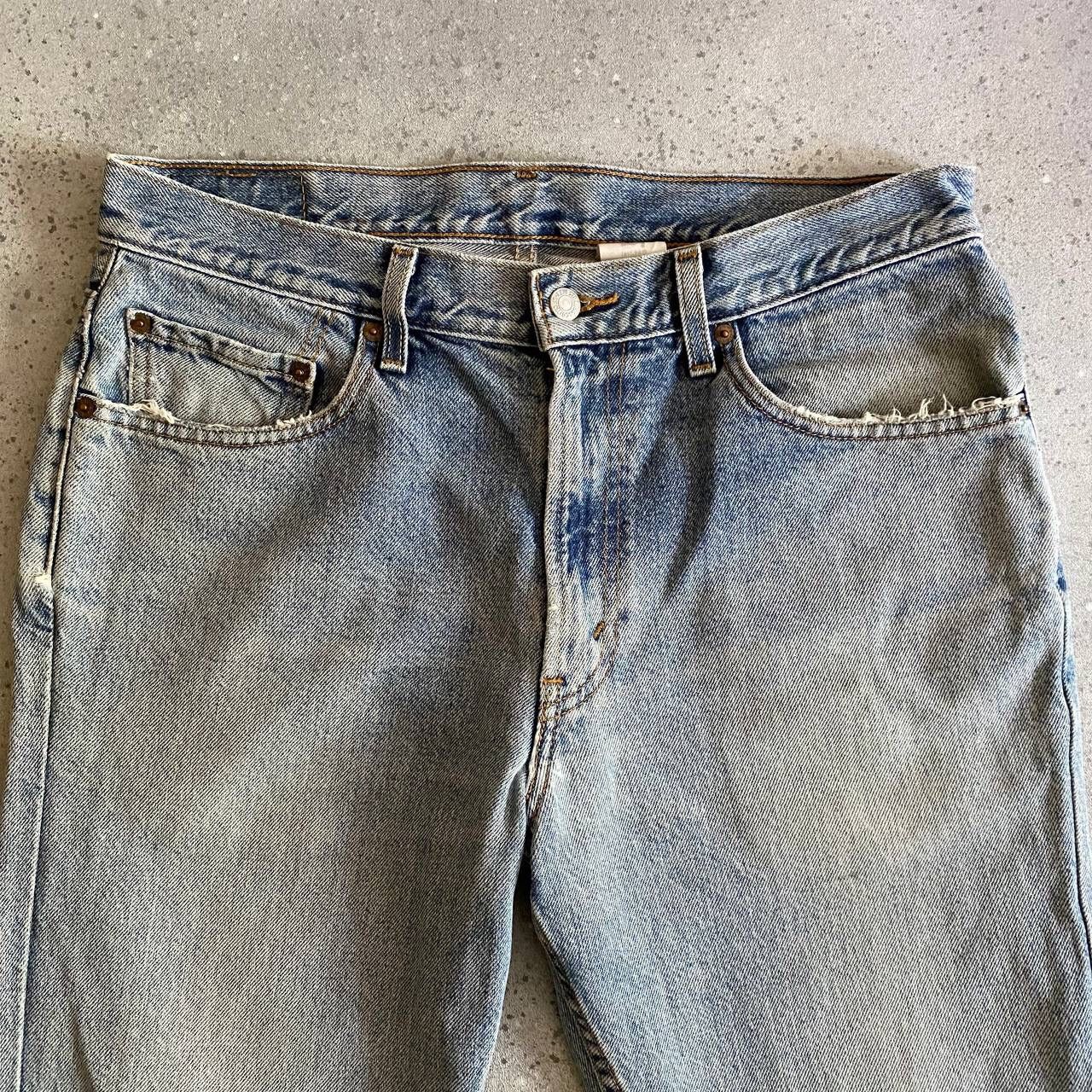 Levi's × Levi's Vintage Clothing × Vintage 90s Levi’s 505 Vintage Distressed Fabric Washed Blue Jeans Size US 34 / EU 50 - 5 Thumbnail