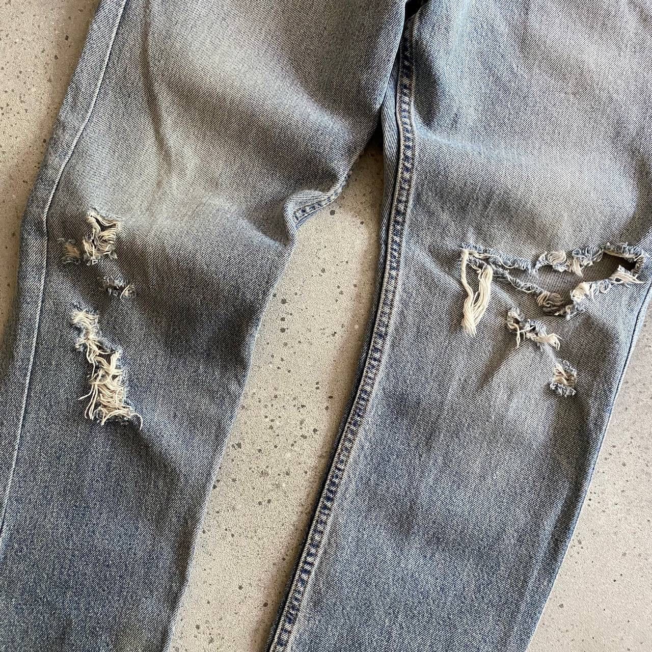 Levi's × Levi's Vintage Clothing × Vintage 90s Levi’s 505 Vintage Distressed Fabric Washed Blue Jeans Size US 34 / EU 50 - 6 Thumbnail