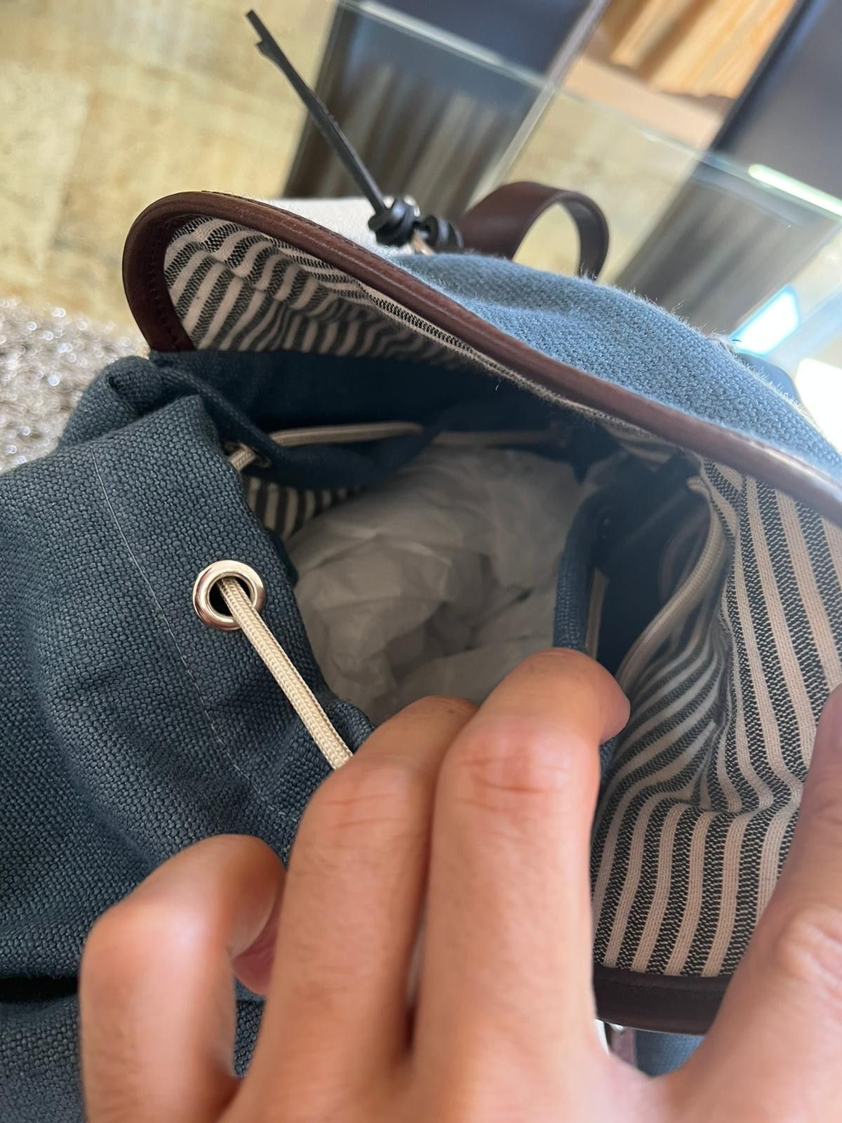 Maison Margiela Backpack in Blue Size ONE SIZE - 18 Thumbnail