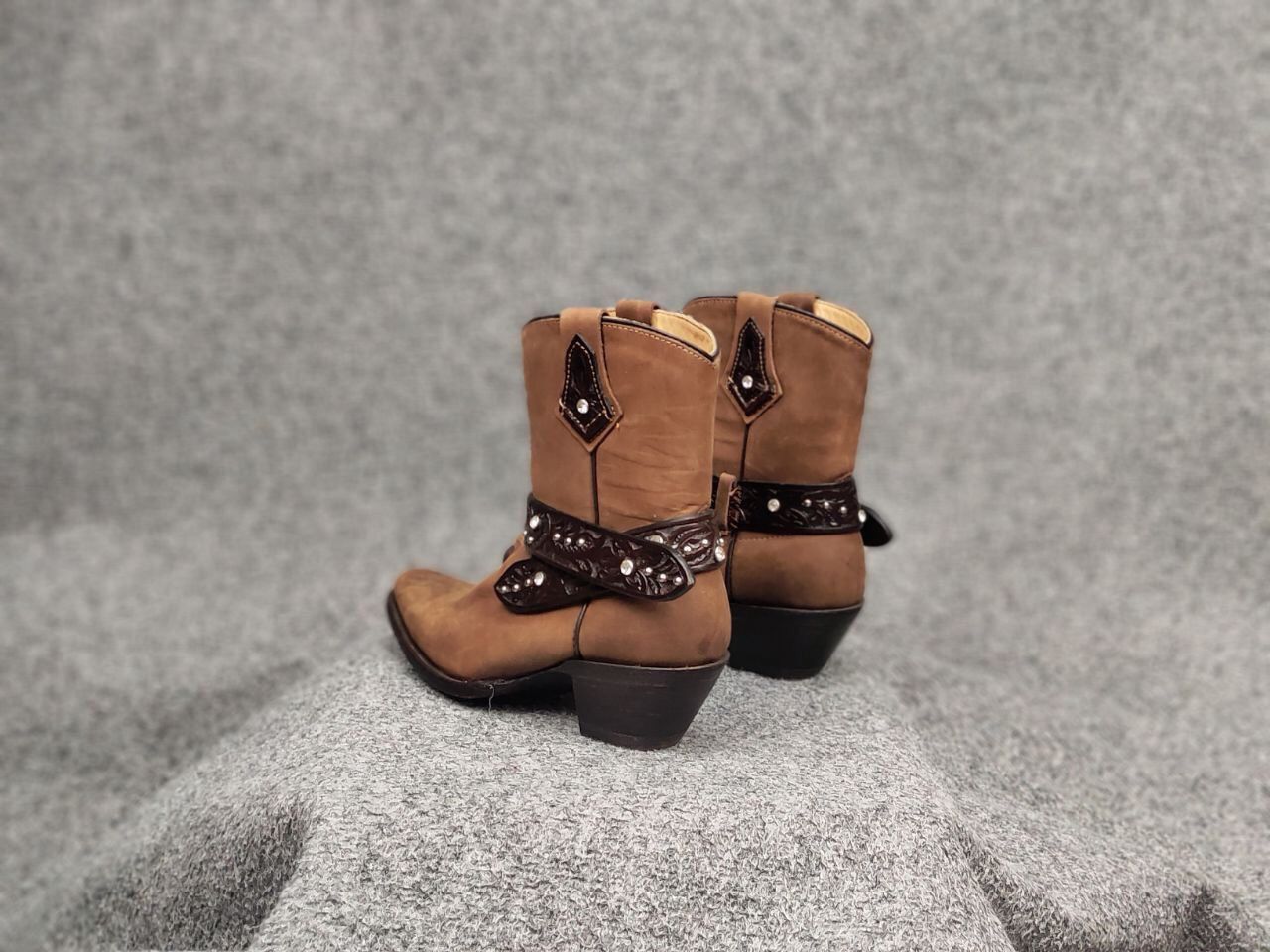 Stars & Stripes Stars & Stripes Western cowboy Leather Brown Ankle W's Boots Size US 7 / IT 37 - 6 Thumbnail