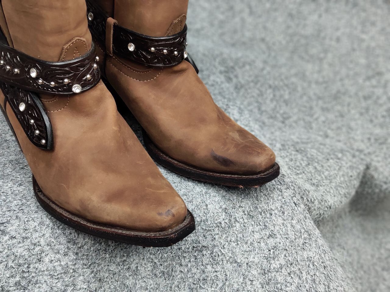 Stars & Stripes Stars & Stripes Western cowboy Leather Brown Ankle W's Boots Size US 7 / IT 37 - 12 Thumbnail