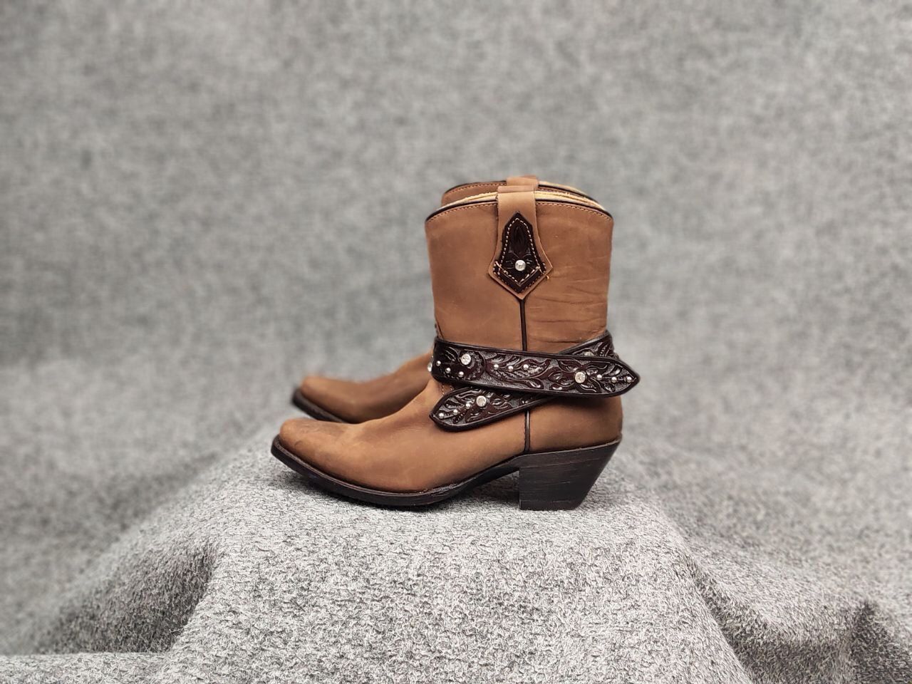 Stars & Stripes Stars & Stripes Western cowboy Leather Brown Ankle W's Boots Size US 7 / IT 37 - 5 Thumbnail