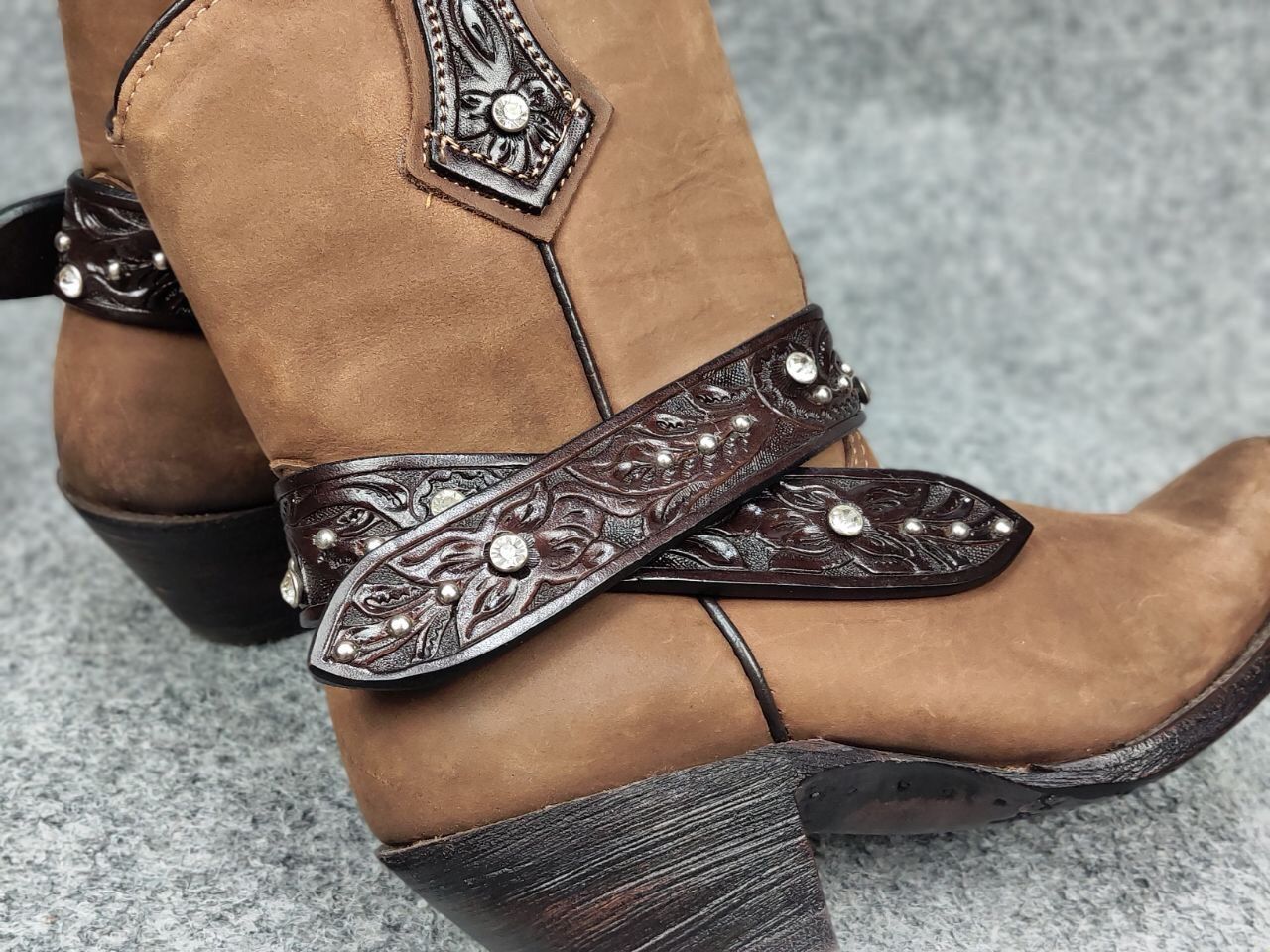Stars & Stripes Stars & Stripes Western cowboy Leather Brown Ankle W's Boots Size US 7 / IT 37 - 9 Thumbnail