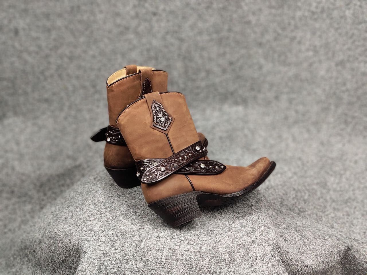 Stars & Stripes Stars & Stripes Western cowboy Leather Brown Ankle W's Boots Size US 7 / IT 37 - 8 Thumbnail