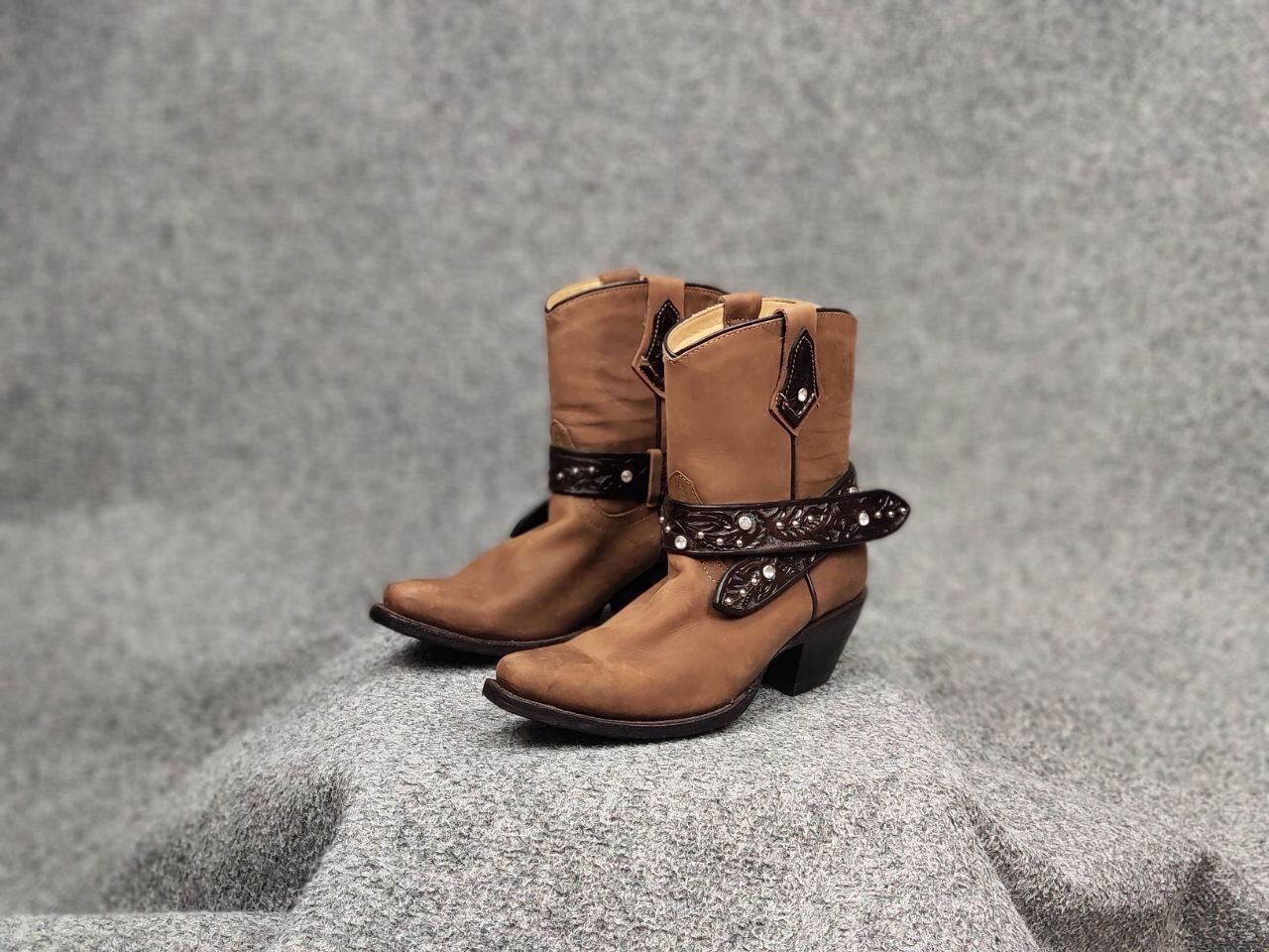 Stars & Stripes Stars & Stripes Western cowboy Leather Brown Ankle W's Boots Size US 7 / IT 37 - 4 Thumbnail