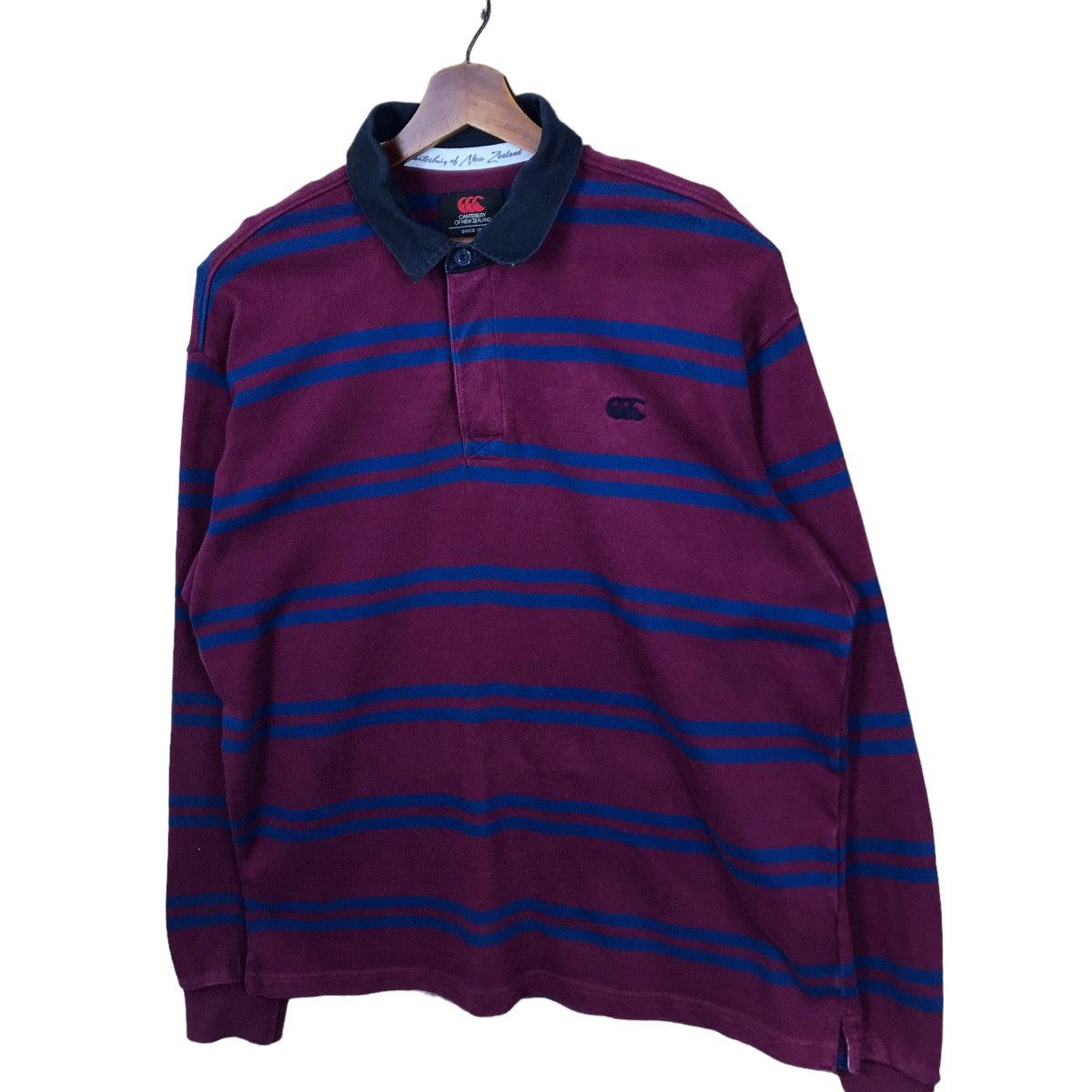 Canterbury of New Zealand Canterbury Of New Zealand Long Sleeve Stripe Polo Shirt Size US XL / EU 56 / 4 - 3 Thumbnail