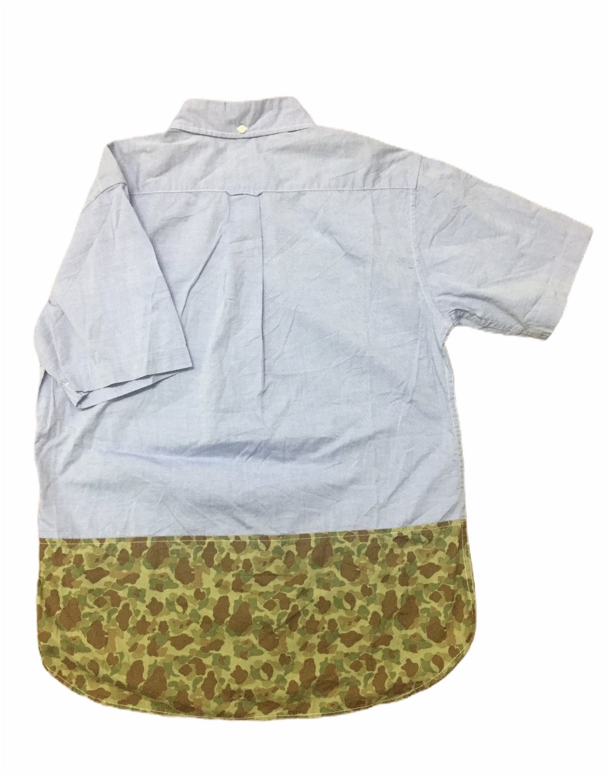 Japanese Brand Back Number Half Camo Button Down Shirt Size US M / EU 48-50 / 2 - 2 Thumbnail