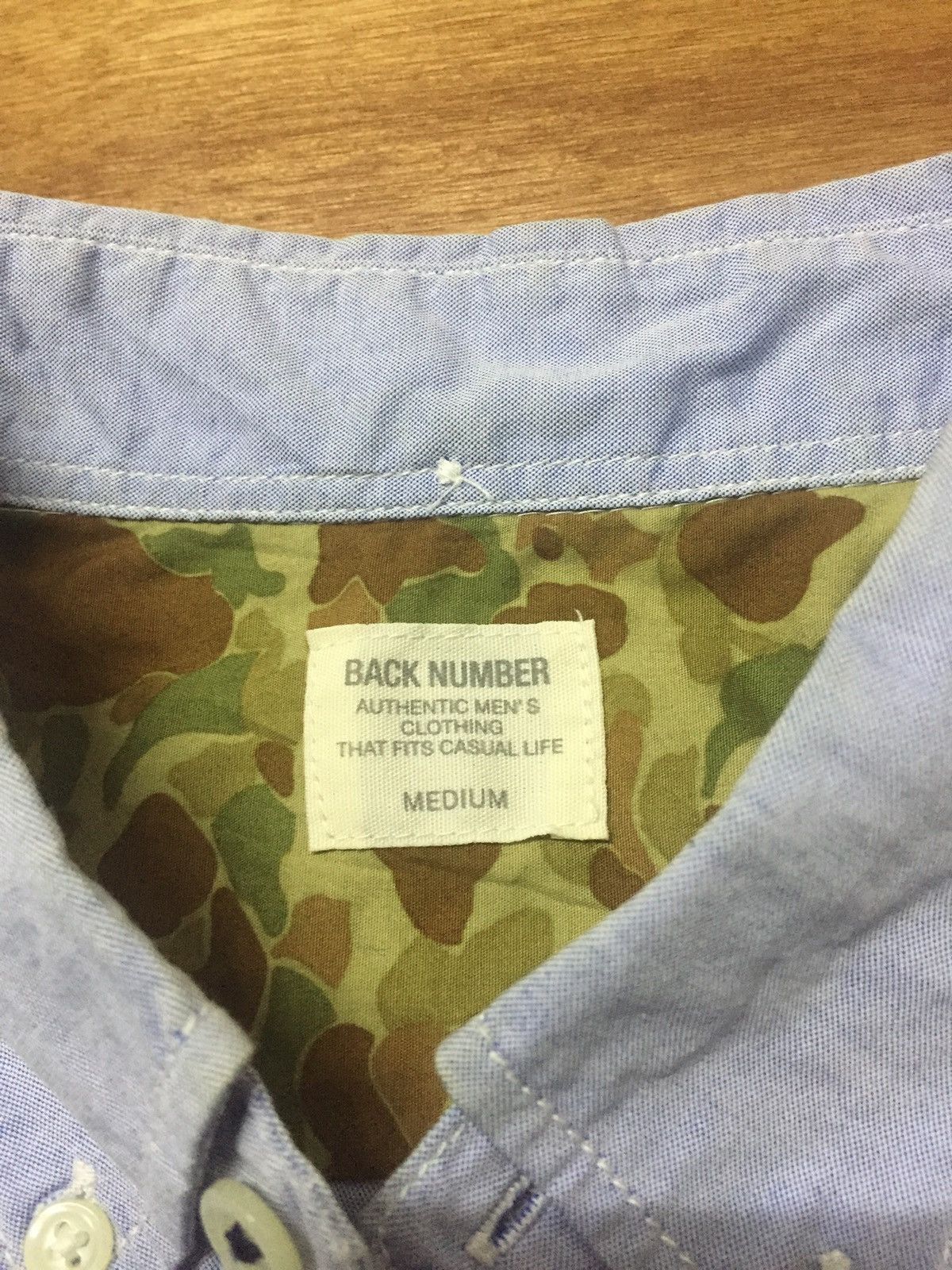 Japanese Brand Back Number Half Camo Button Down Shirt Size US M / EU 48-50 / 2 - 4 Thumbnail