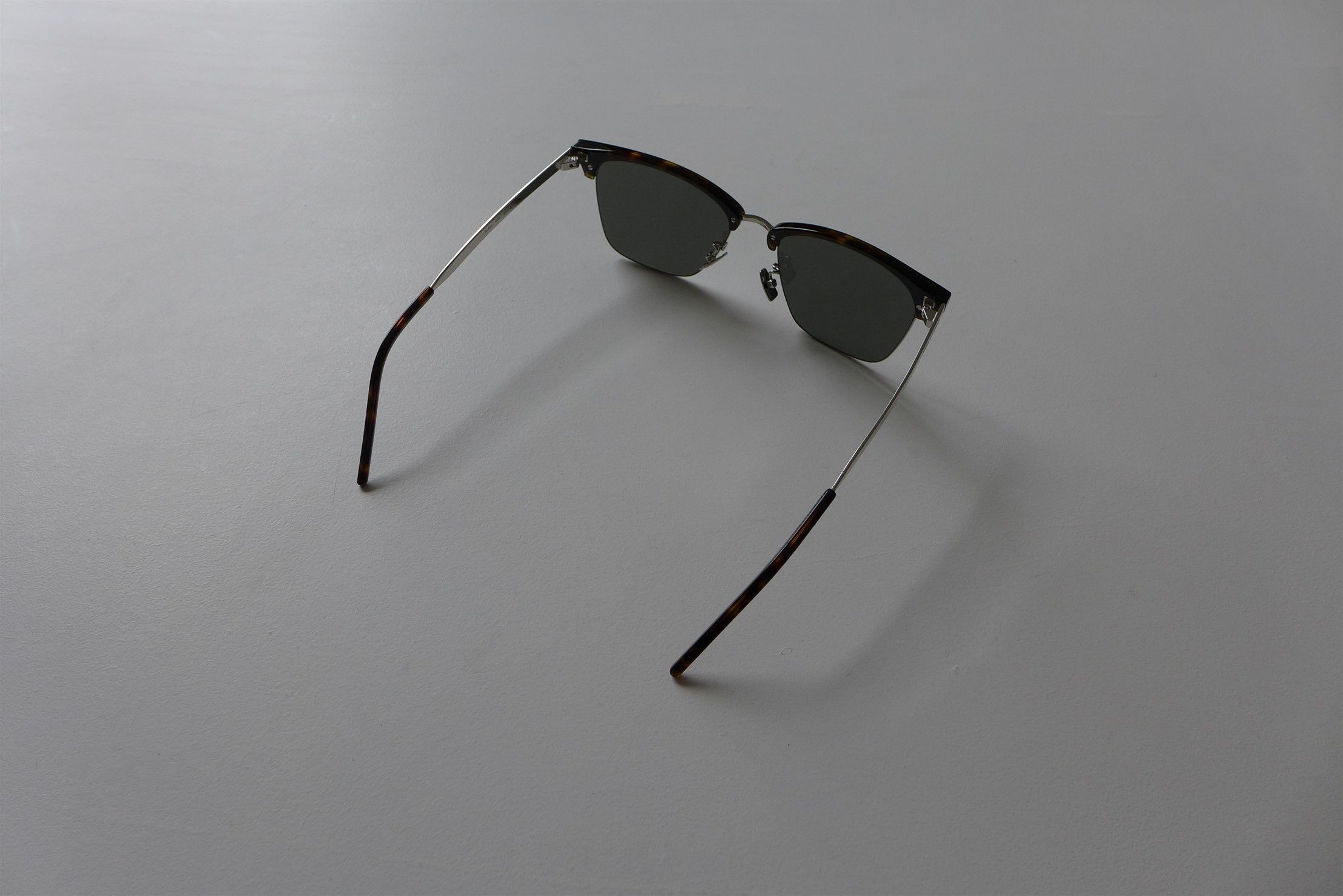 Saint Laurent Paris Saint Laurent SL 340 Half Rim Sunglasses - Tortoise Silver Size ONE SIZE - 7 Thumbnail