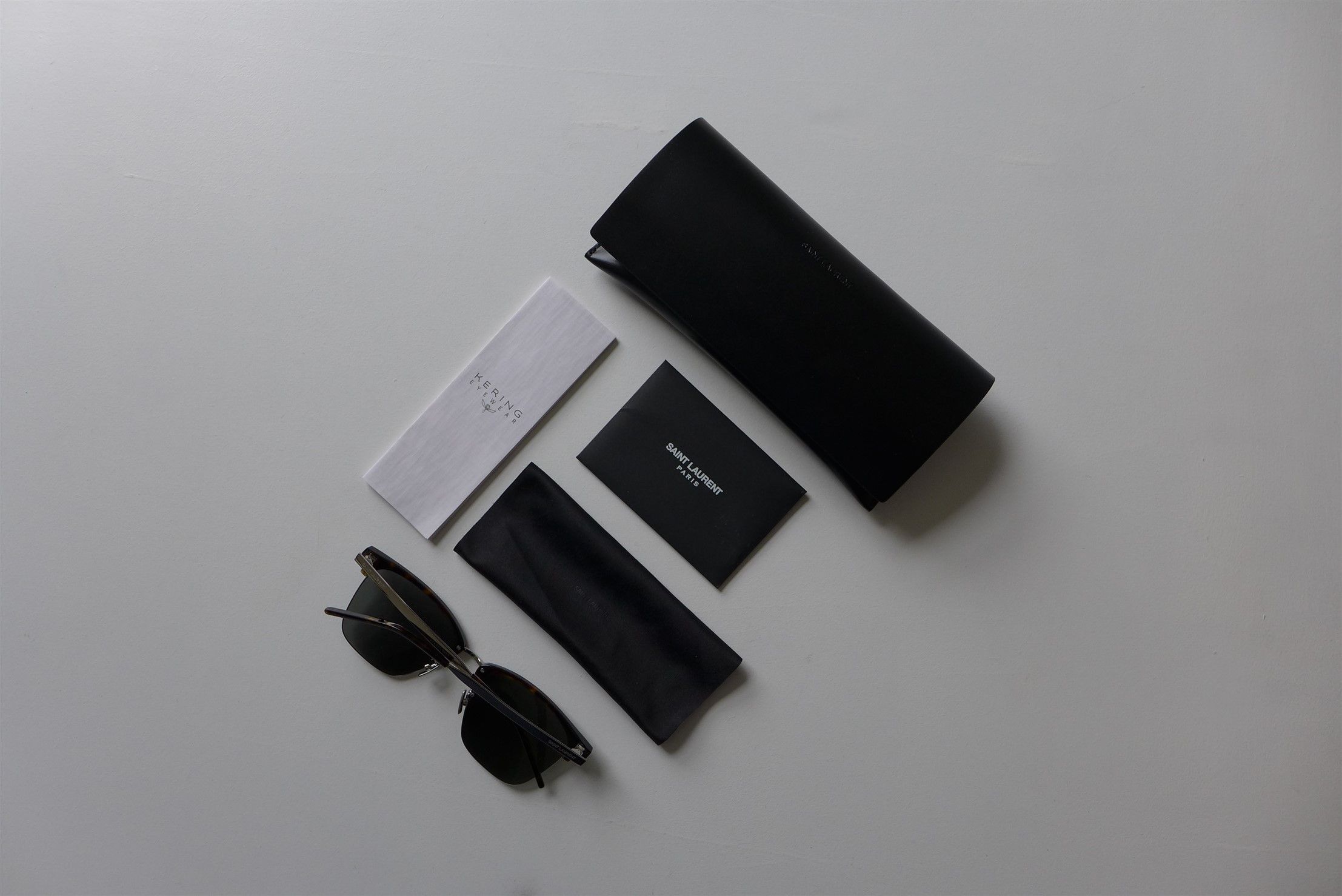 Saint Laurent Paris Saint Laurent SL 340 Half Rim Sunglasses - Tortoise Silver Size ONE SIZE - 4 Thumbnail