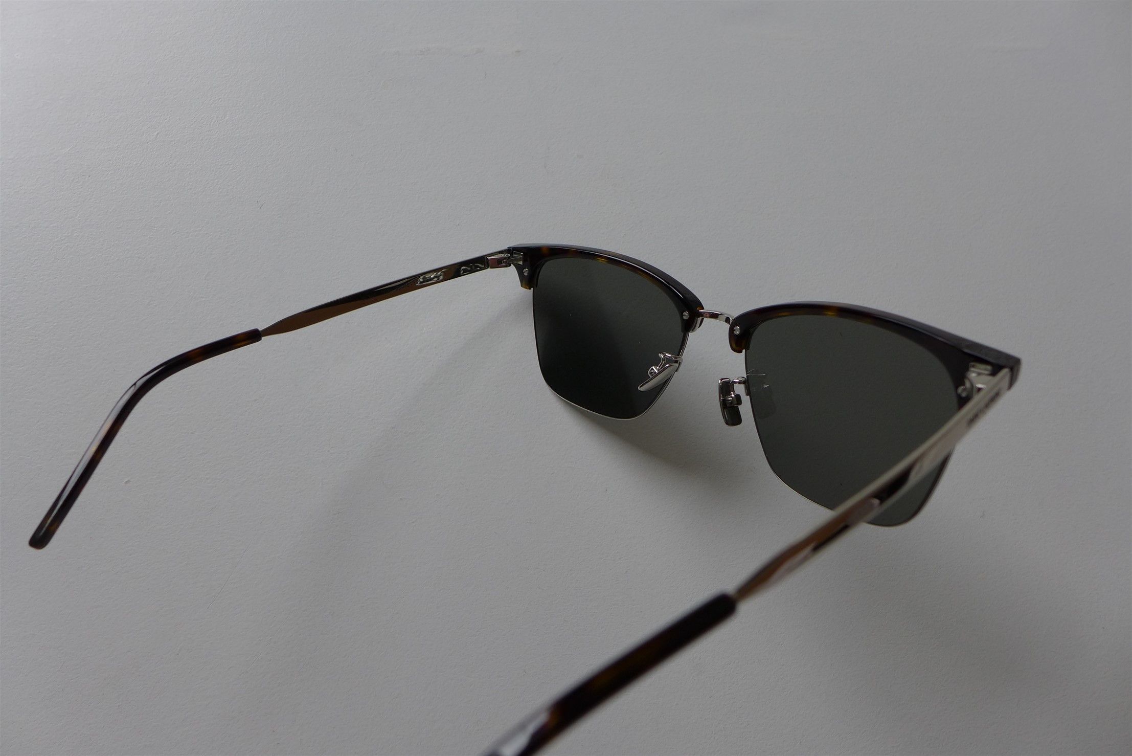 Saint Laurent Paris Saint Laurent SL 340 Half Rim Sunglasses - Tortoise Silver Size ONE SIZE - 13 Thumbnail