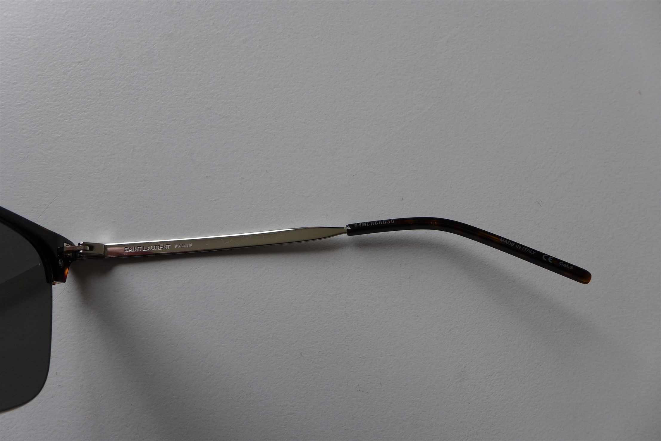 Saint Laurent Paris Saint Laurent SL 340 Half Rim Sunglasses - Tortoise Silver Size ONE SIZE - 11 Thumbnail
