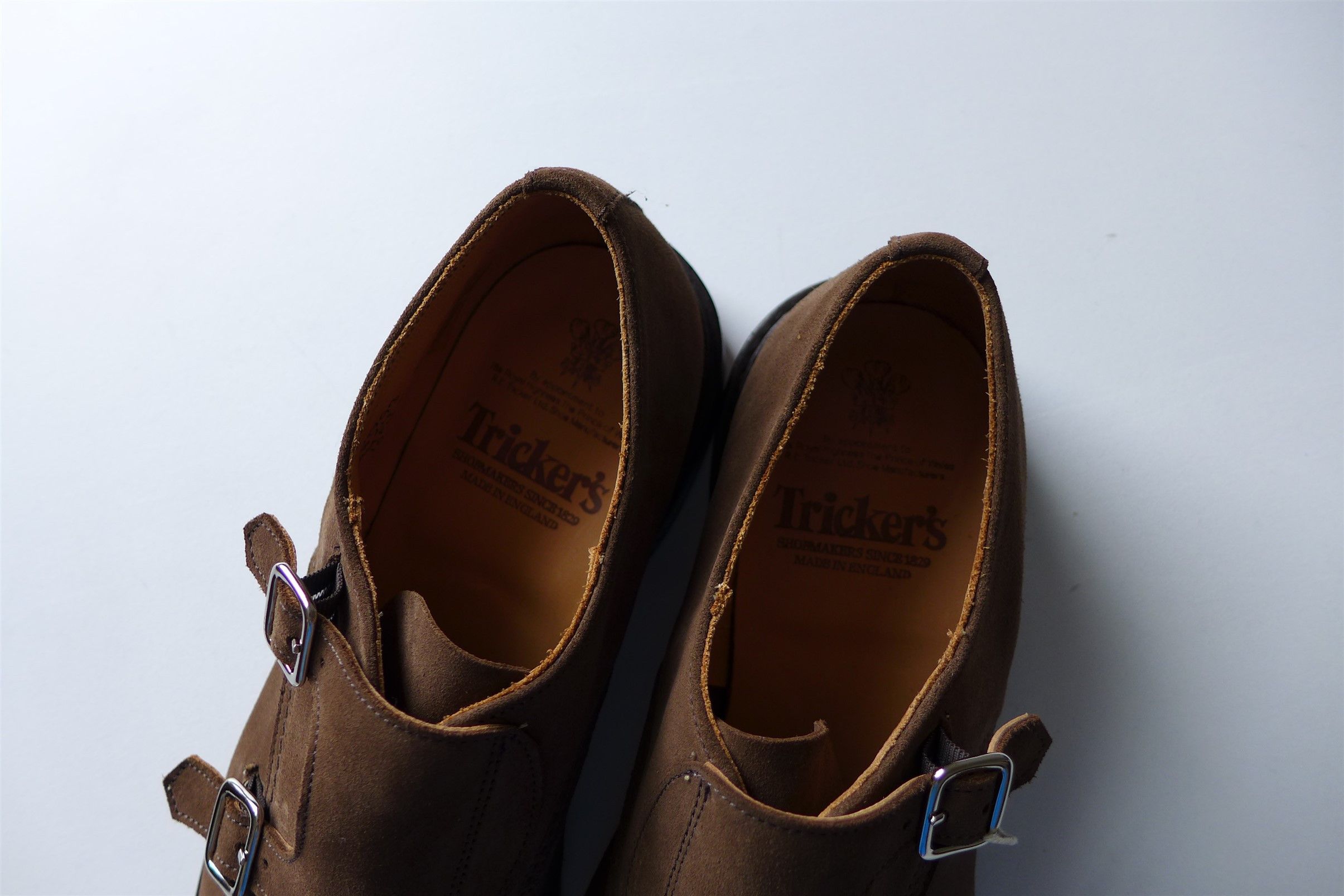 Tricker's Tricker's Rufus Monk Strap Shoes - Brown Castorino Suede Size US 11 / EU 44 - 7 Thumbnail