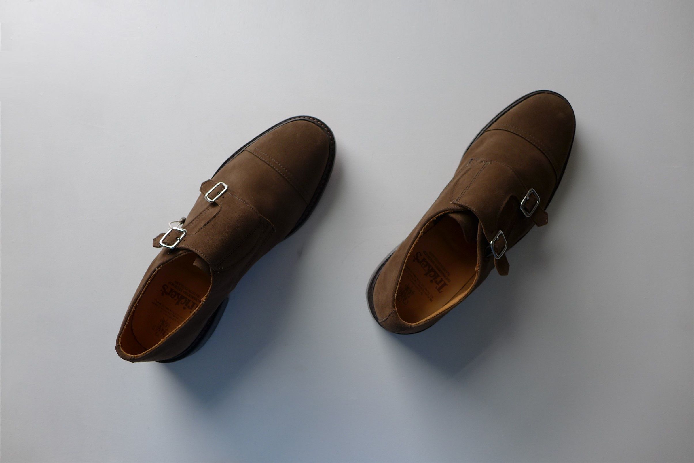 Tricker's Tricker's Rufus Monk Strap Shoes - Brown Castorino Suede Size US 11 / EU 44 - 8 Thumbnail