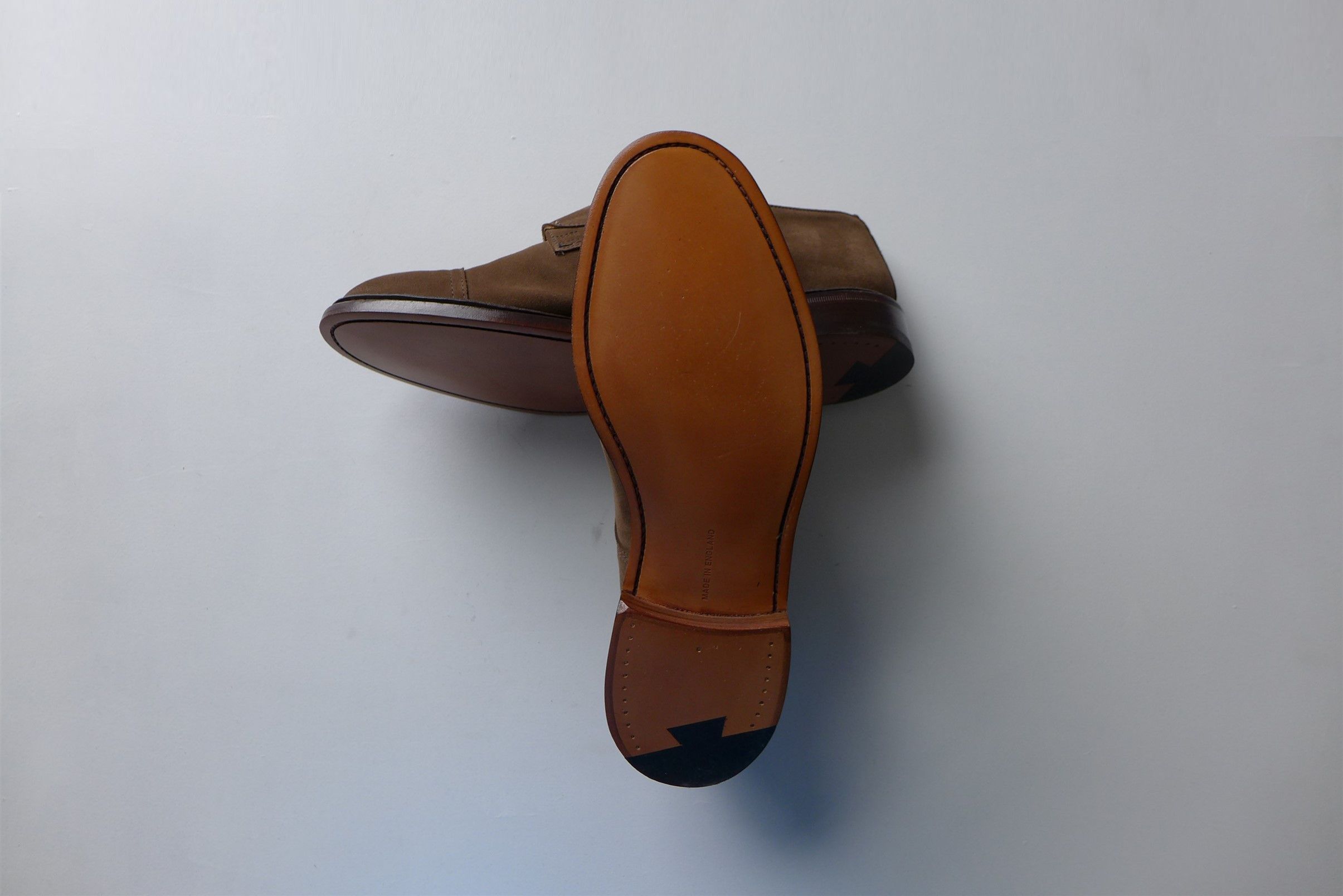 Tricker's Tricker's Rufus Monk Strap Shoes - Brown Castorino Suede Size US 11 / EU 44 - 12 Thumbnail