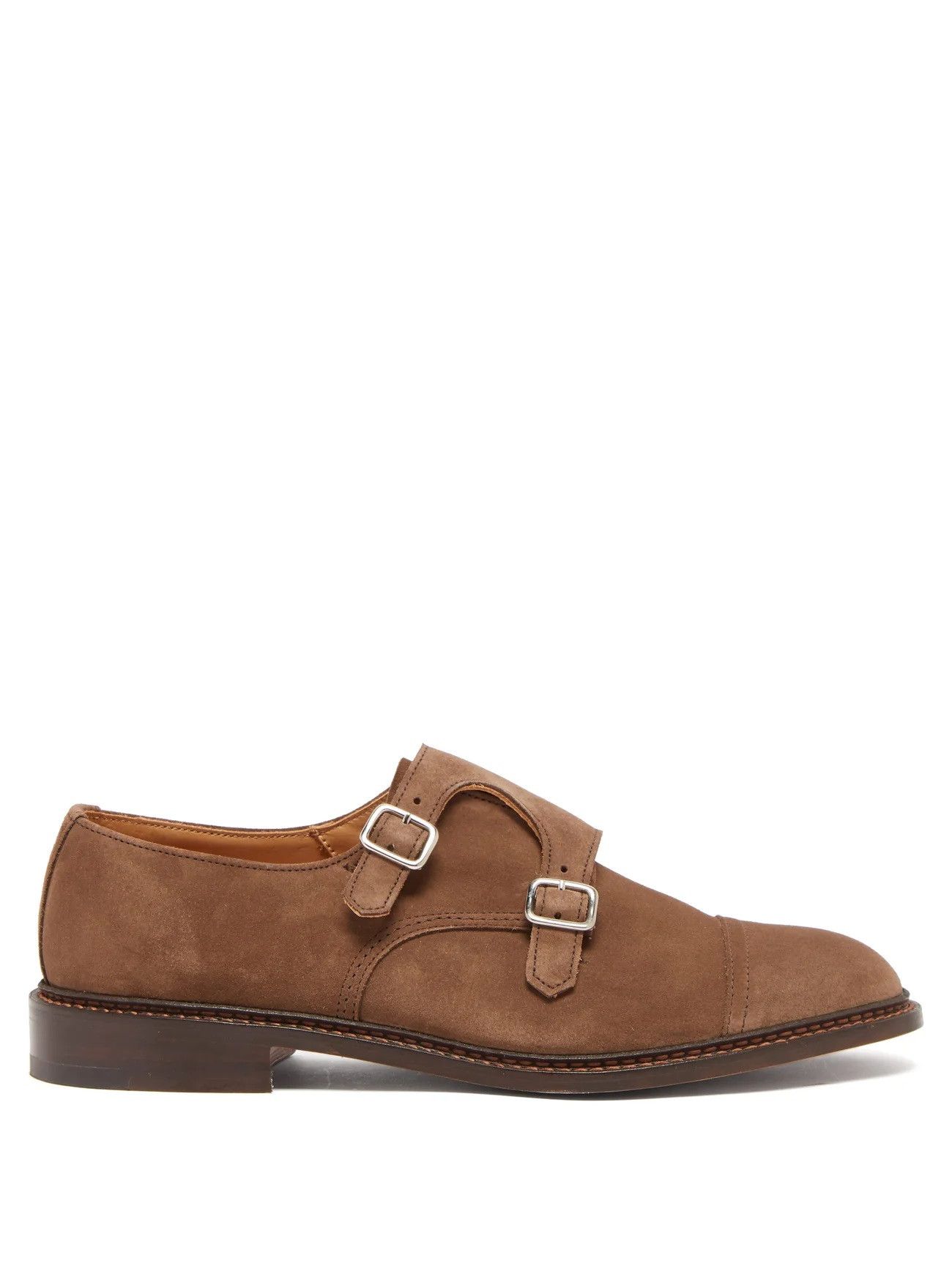 Trickers Tricker s Rufus Monk Strap Shoes Brown Castorino Suede Grailed