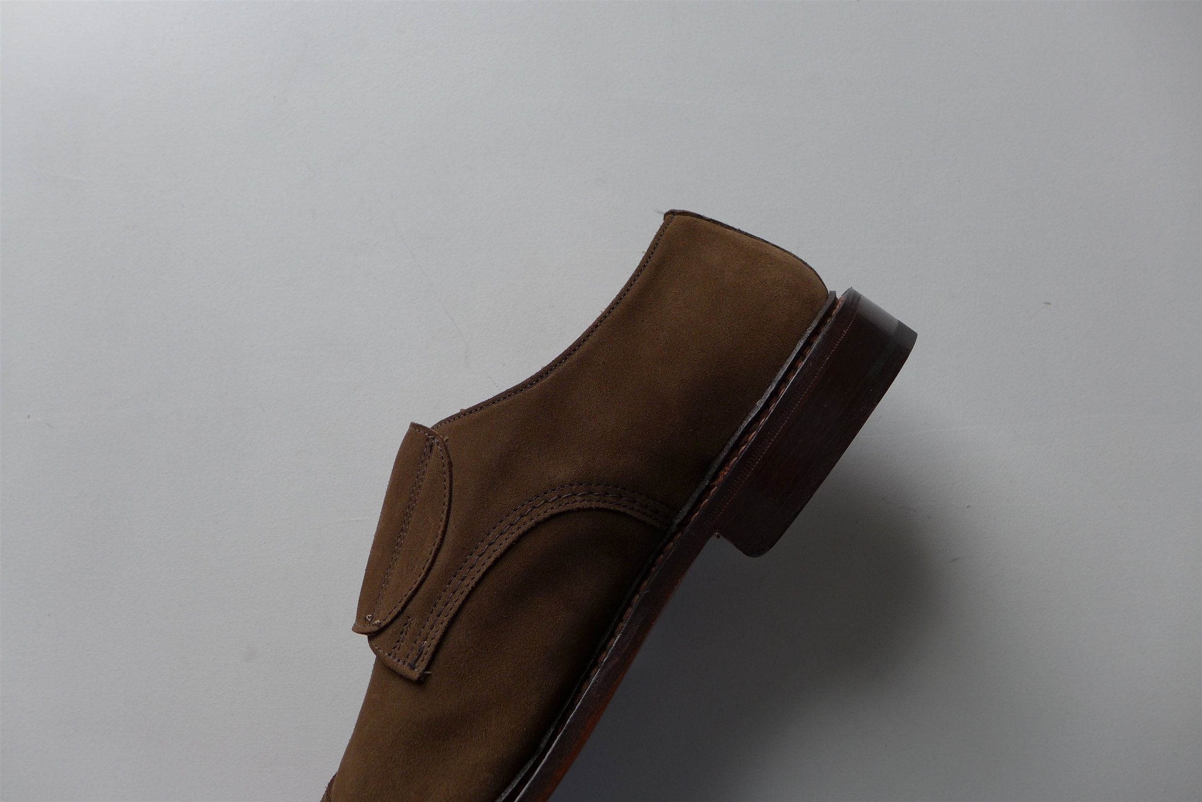 Tricker's Tricker's Rufus Monk Strap Shoes - Brown Castorino Suede Size US 11 / EU 44 - 11 Thumbnail