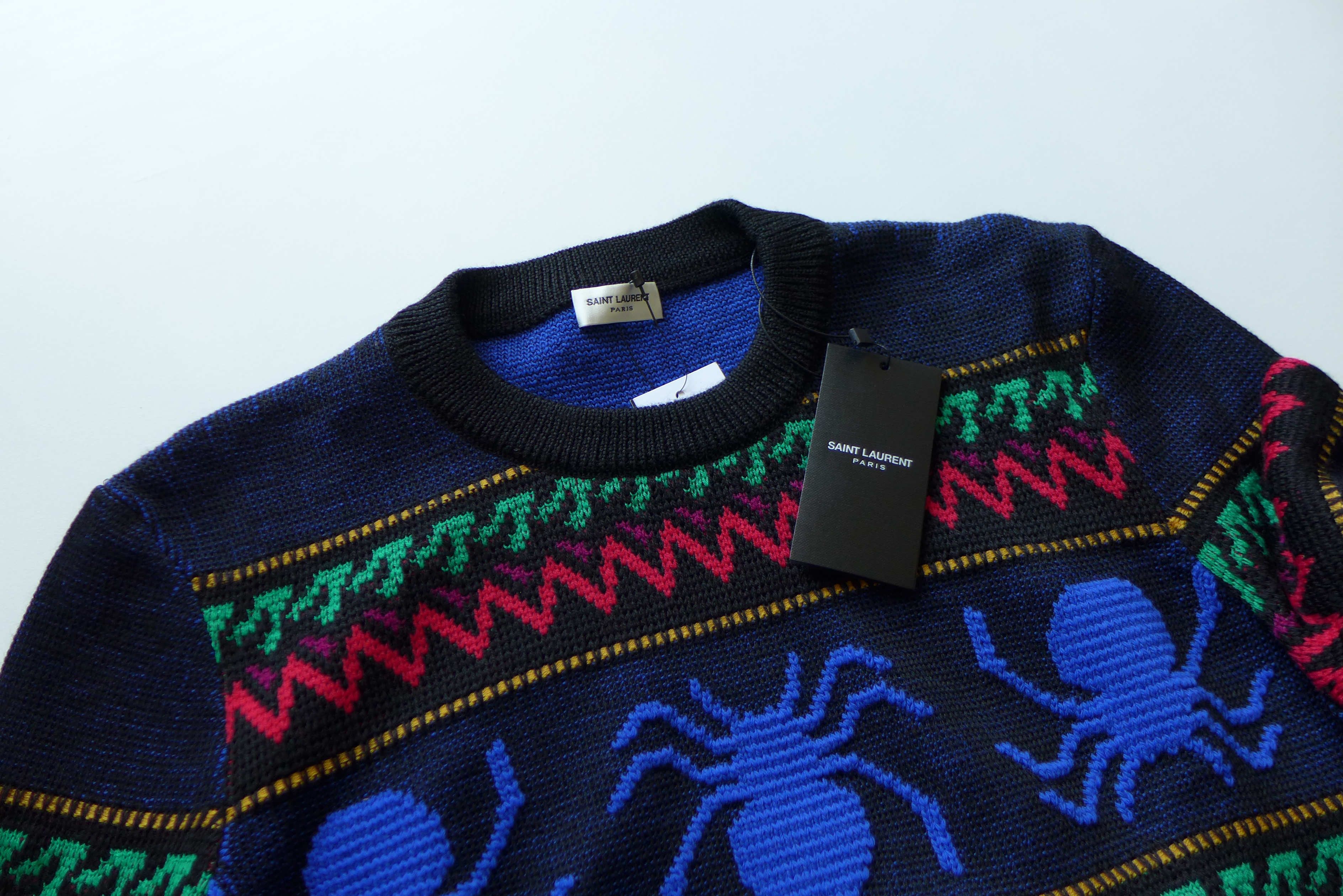 Saint Laurent Paris Saint Laurent Spider Jacquard Sweater Size US L / EU 52-54 / 3 - 8 Thumbnail