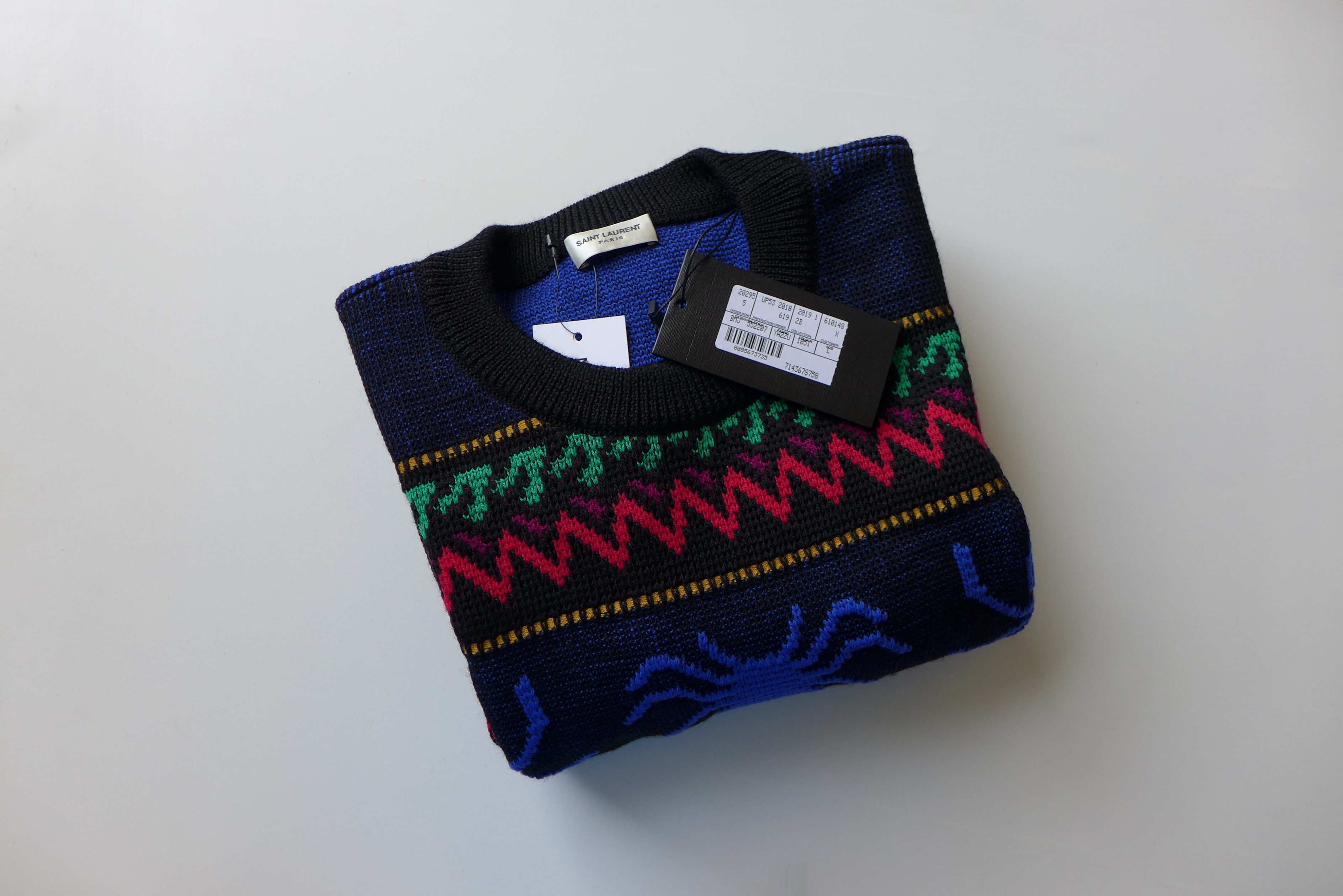 Saint Laurent Paris Saint Laurent Spider Jacquard Sweater Size US L / EU 52-54 / 3 - 10 Thumbnail