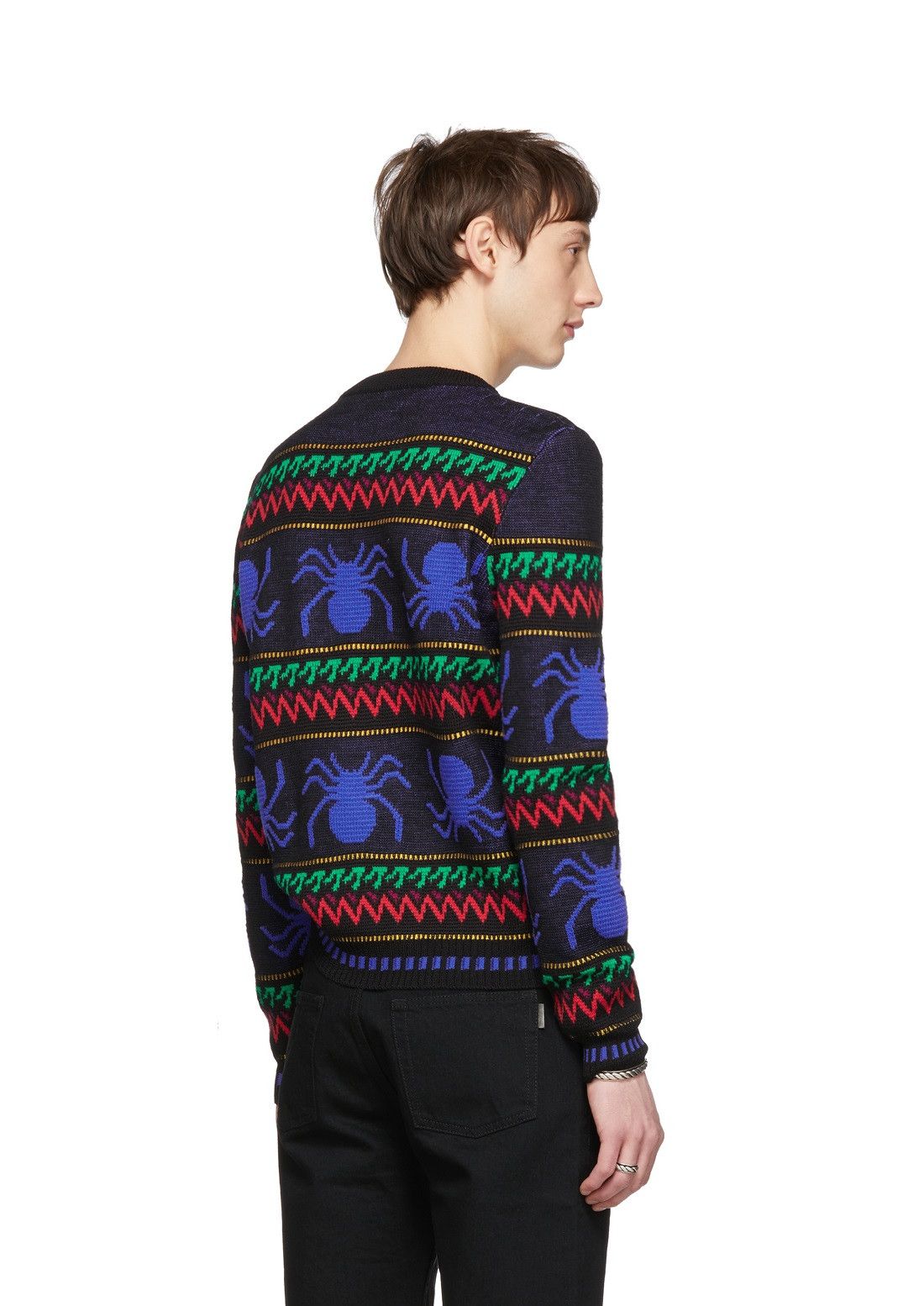 Saint Laurent Paris Saint Laurent Spider Jacquard Sweater Size US L / EU 52-54 / 3 - 6 Thumbnail