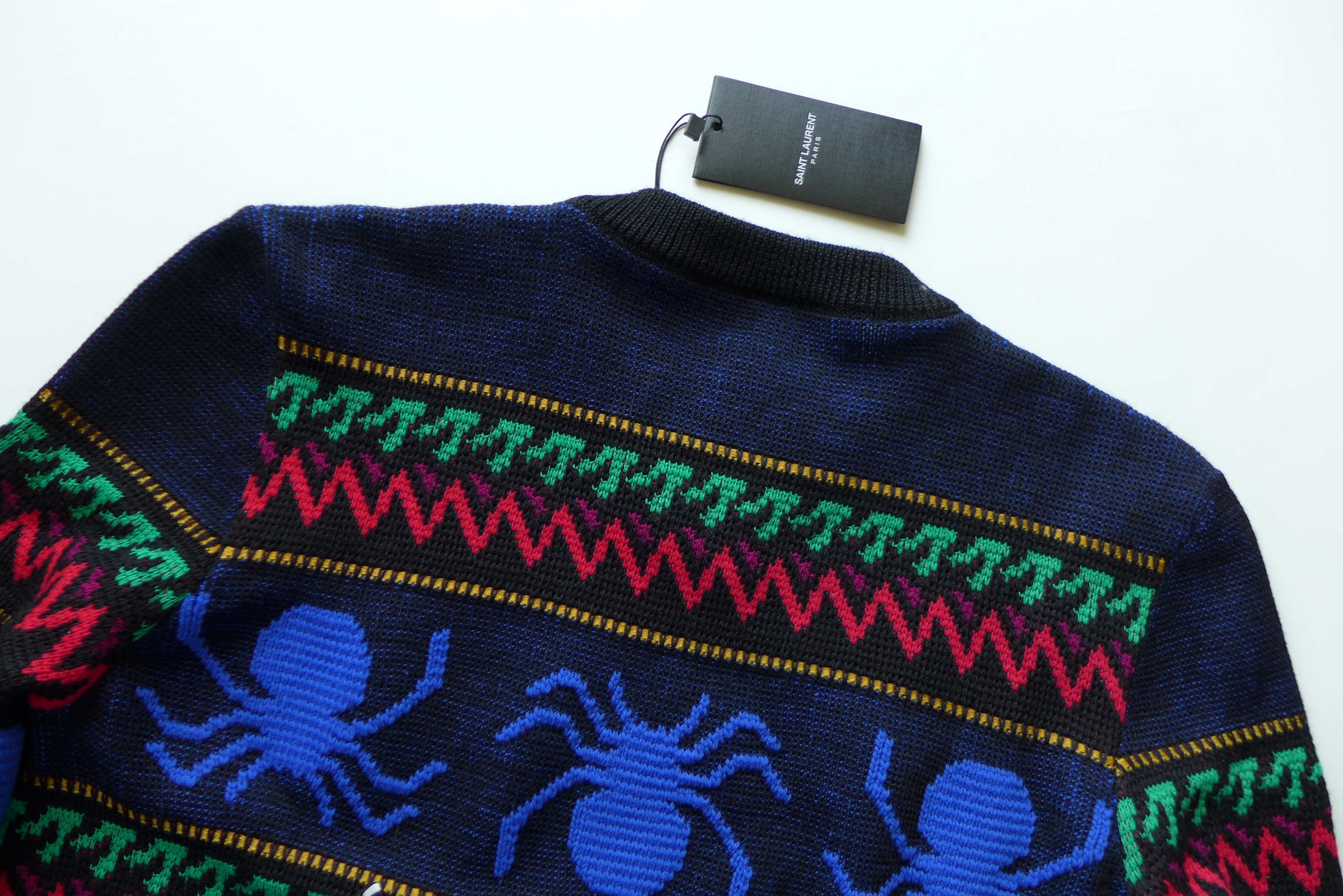 Saint Laurent Paris Saint Laurent Spider Jacquard Sweater Size US S / EU 44-46 / 1 - 9 Thumbnail