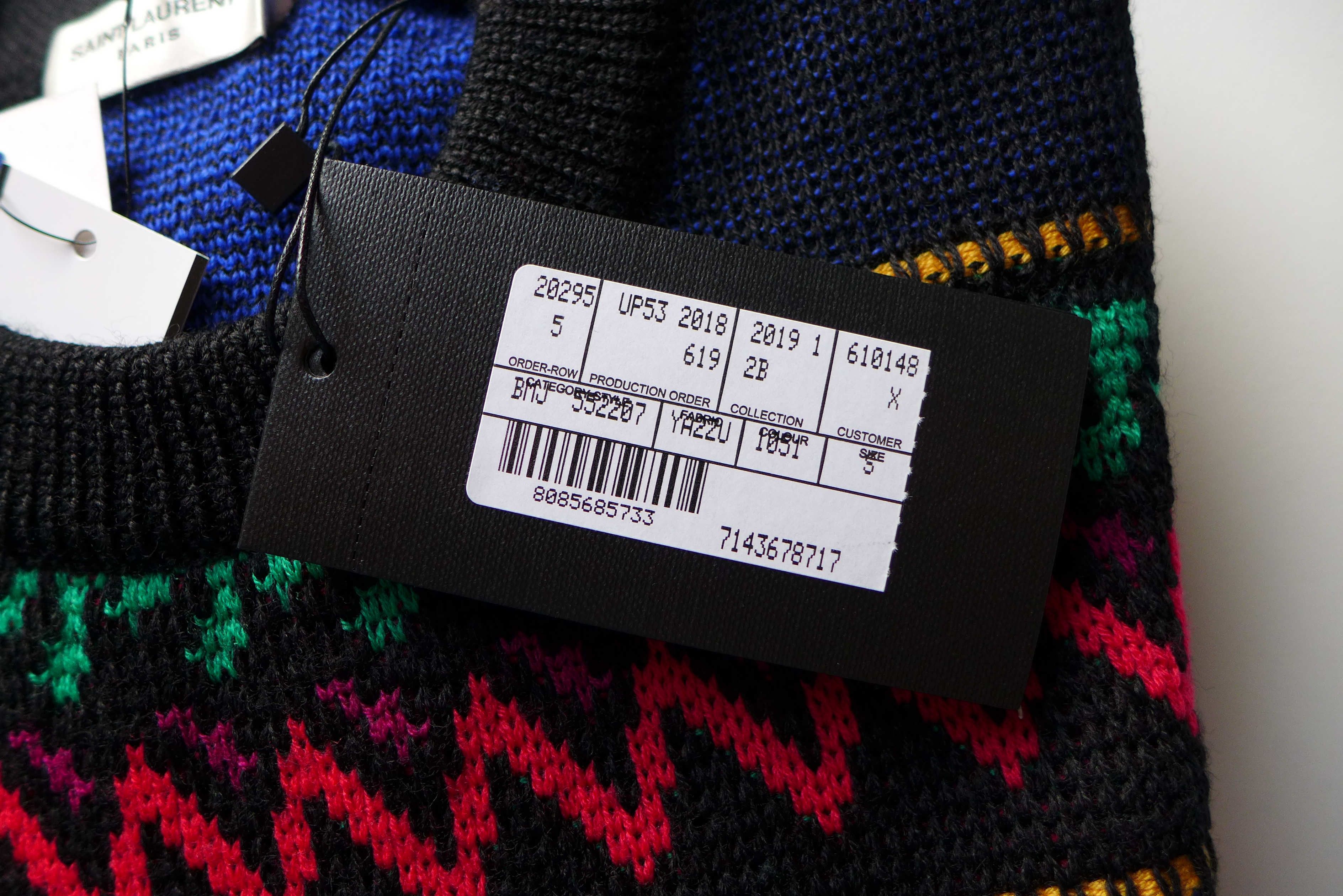 Saint Laurent Paris Saint Laurent Spider Jacquard Sweater Size US S / EU 44-46 / 1 - 14 Thumbnail