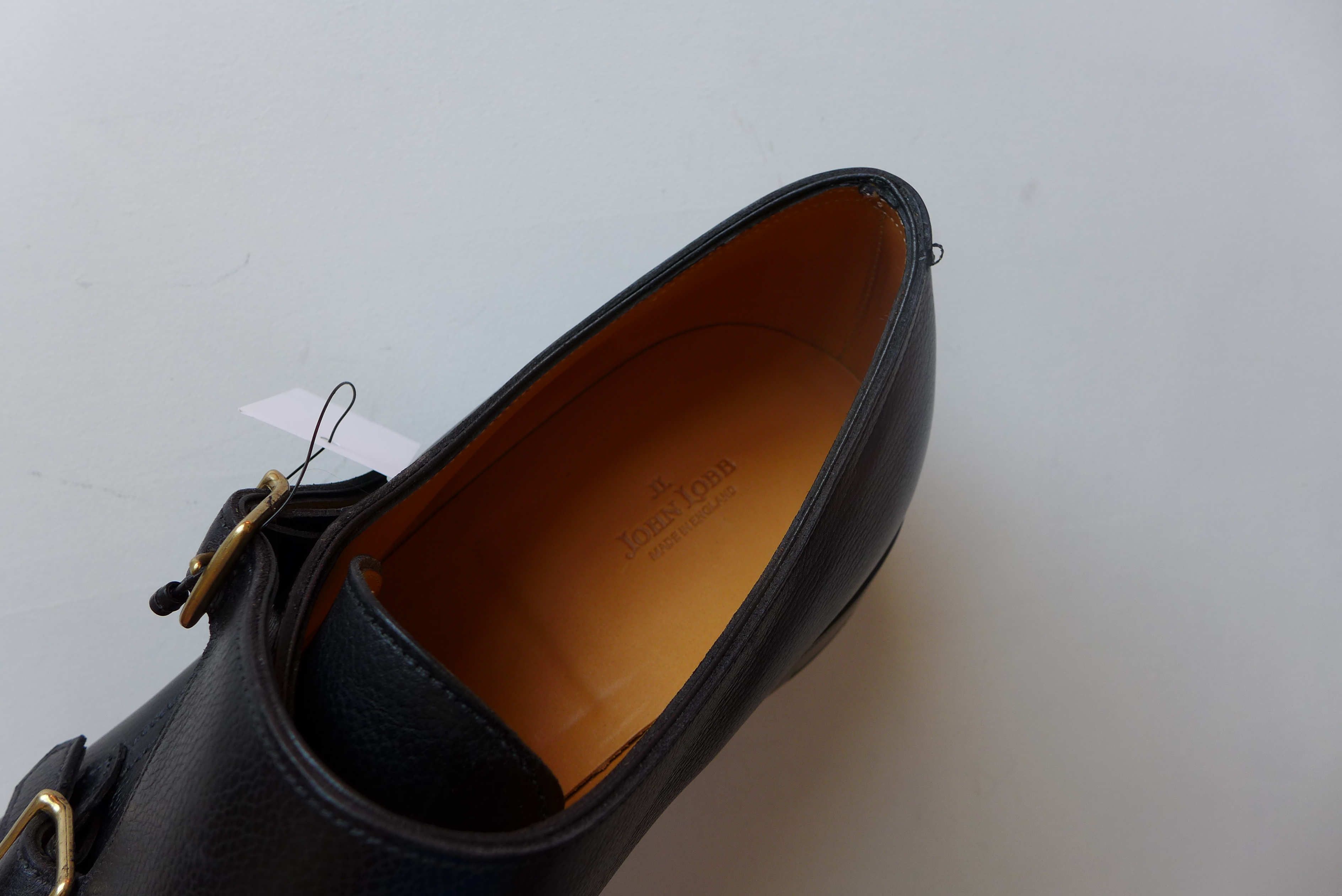 John Lobb John Lobb William Monk Strap Shoes - Black Grain Leather Size US 12.5 / EU 45-46 - 9 Thumbnail